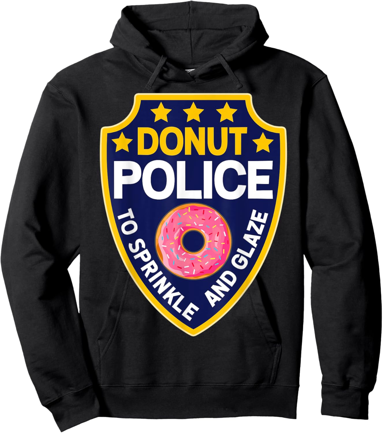 Donut Police FUNNY Doughnut Sprinkles Cheap Halloween Hoodie - Hoodie | Black