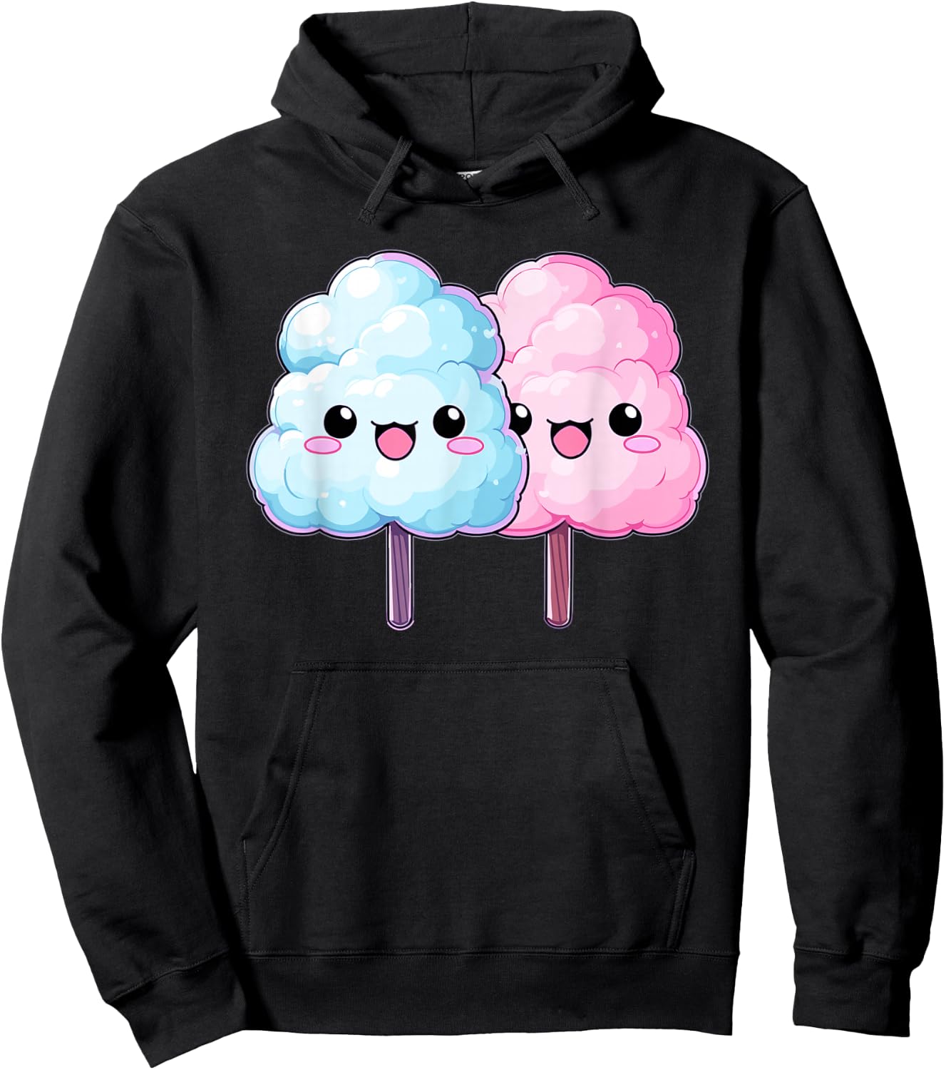 Cotton Candy Sticks Apparel Sweets Girls Hoodie - Hoodie | Black
