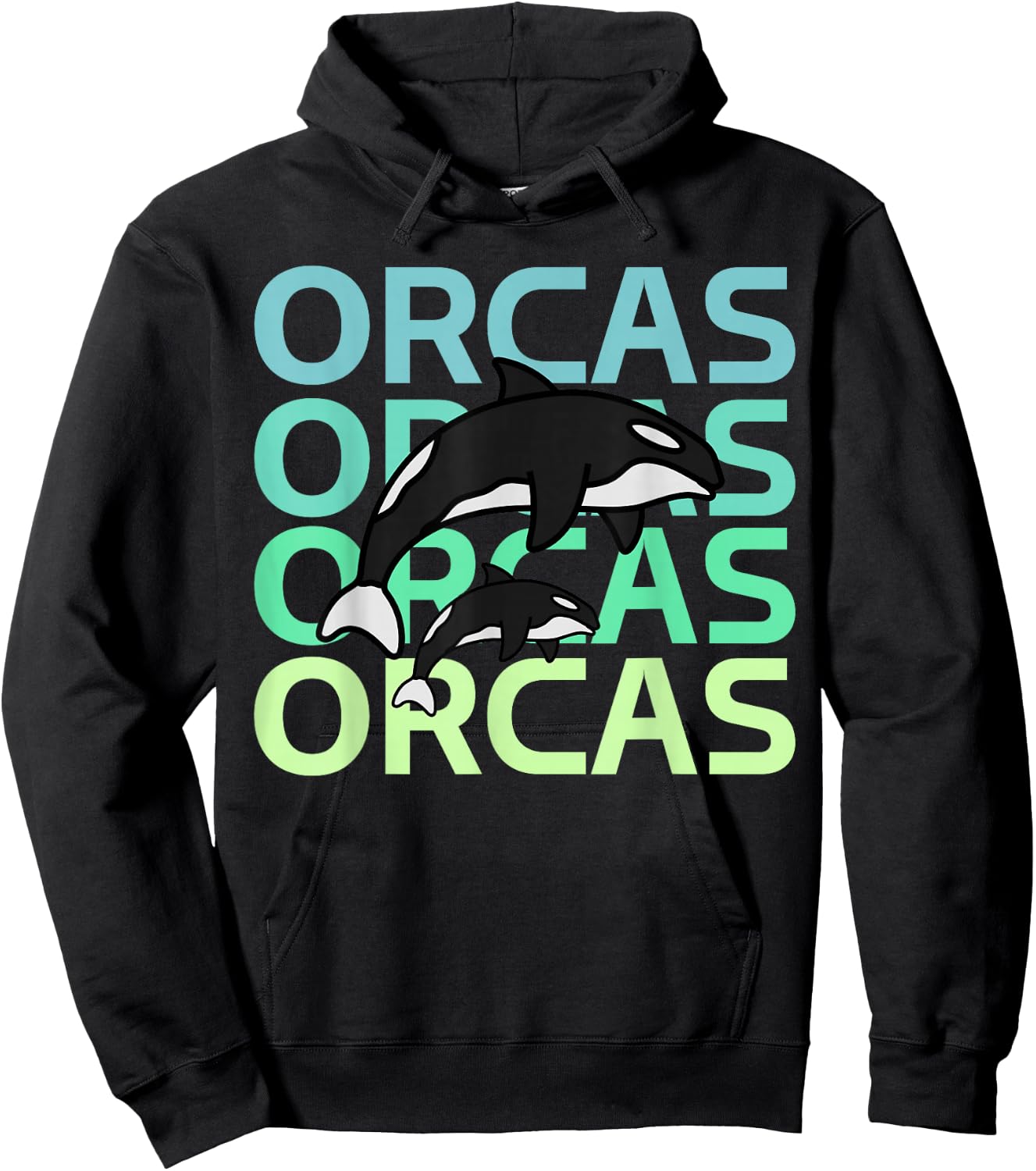 Graphic Team Orcas Protect Orca Whale sea Hoodie - Hoodie | Black