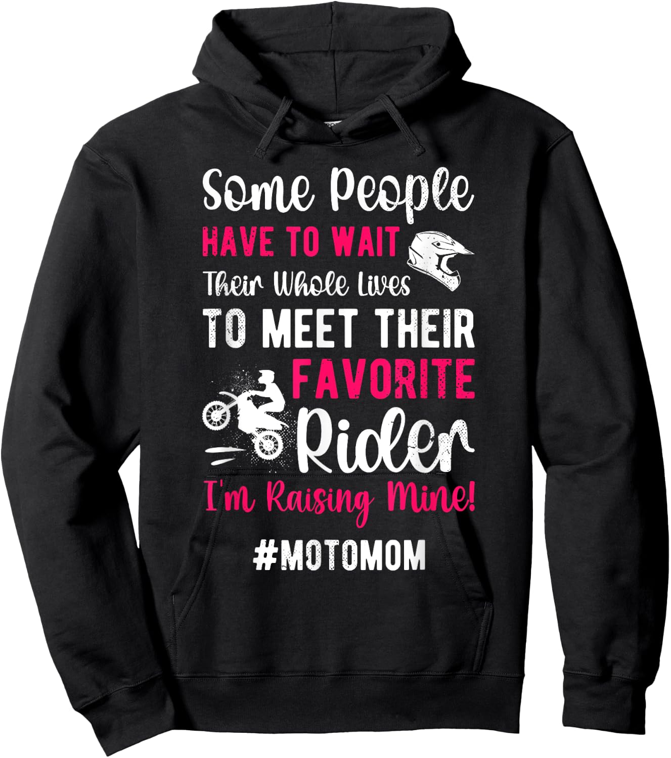 Favorite Rider Moto Mom Motocross Mom Motocross Rider Mama Hoodie - Hoodie | Black