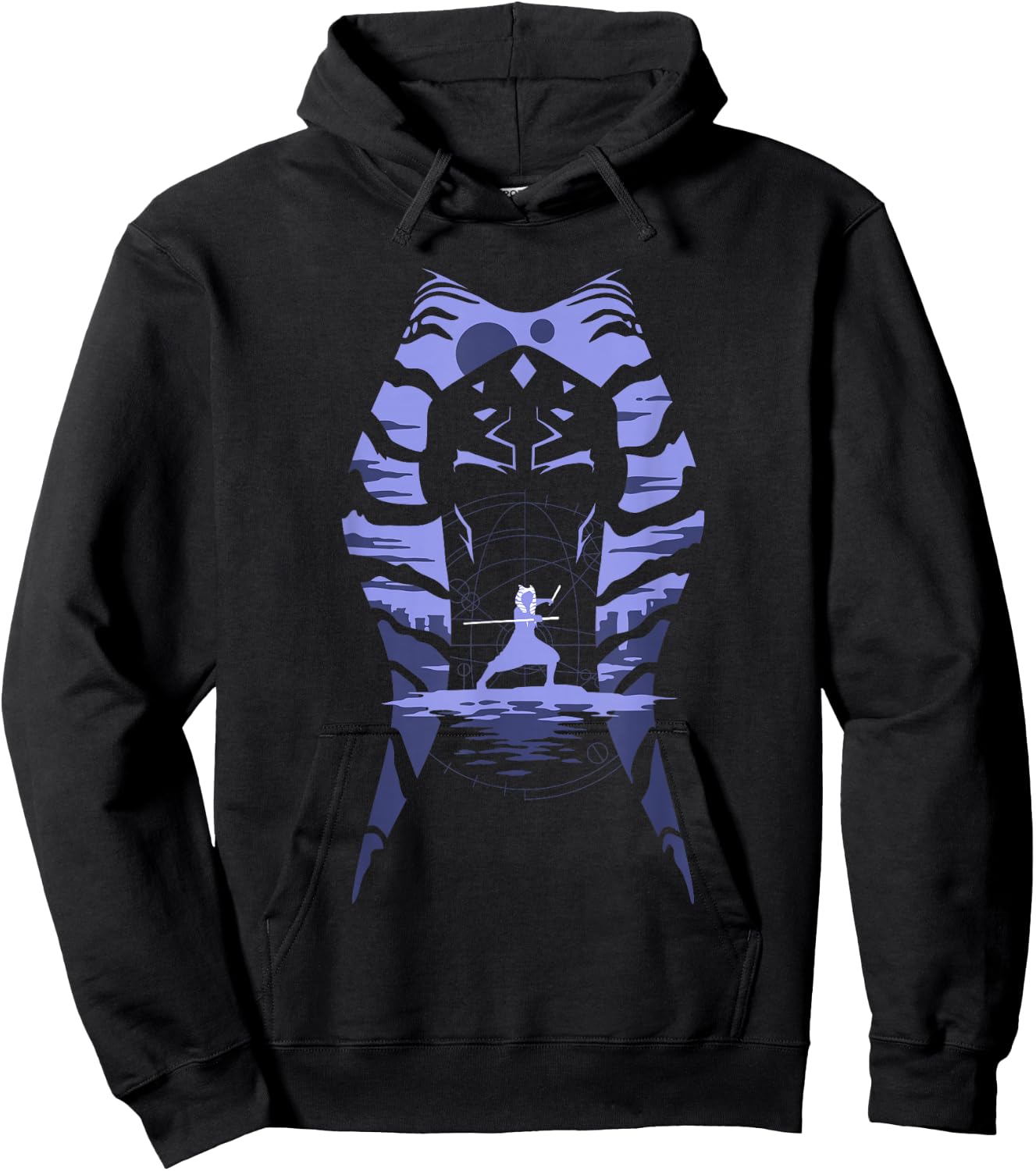 Star Wars: Ahsoka Fighting Pose Montral Silhouette Hoodie - Hoodie | Black