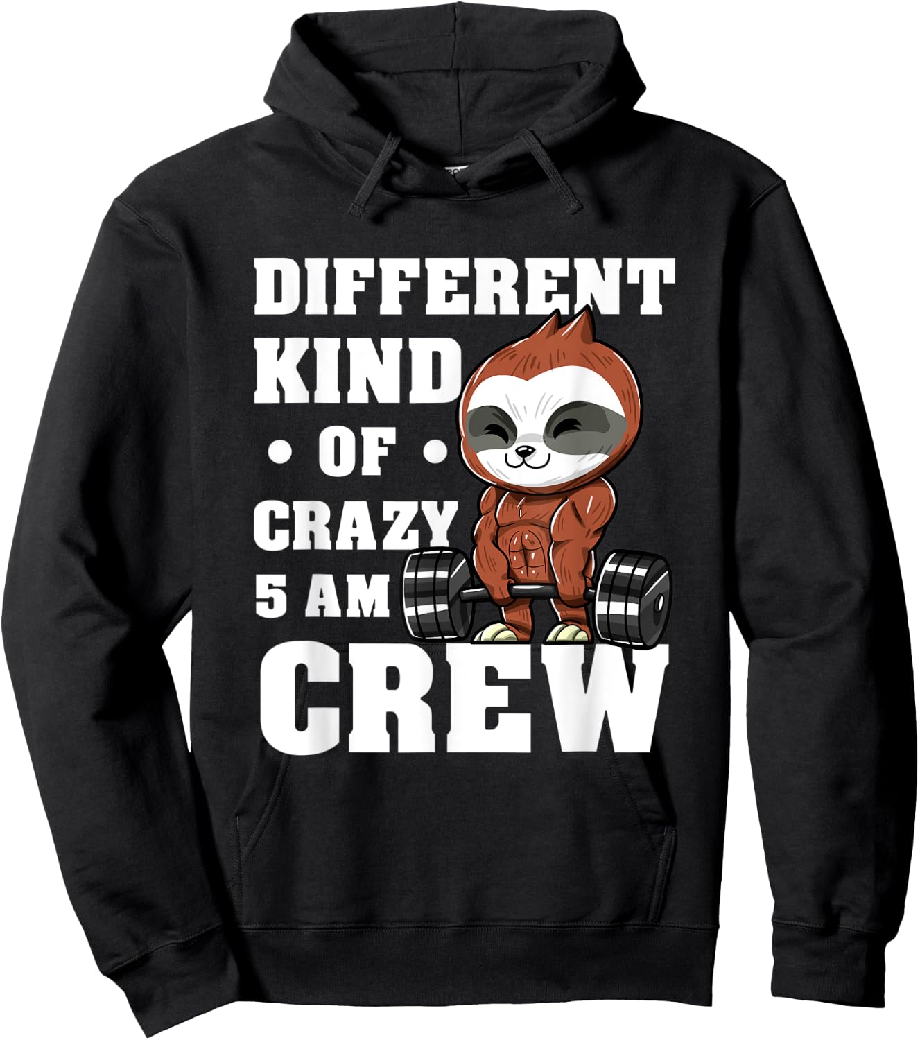 Workout Squad 5AM Crew Funny Gym Quote Hoodie - Hoodie | Black
