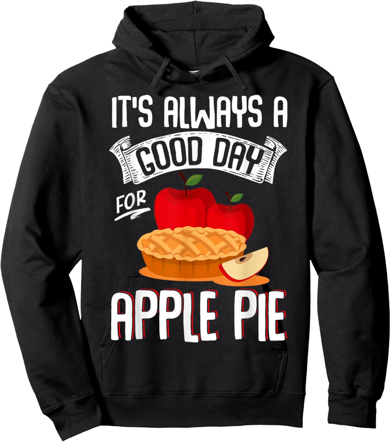 Thanksgiving Dinner Food Meal Apparel Bakery Apple Lover Apple Pie Hoodie - Hoodie | Black