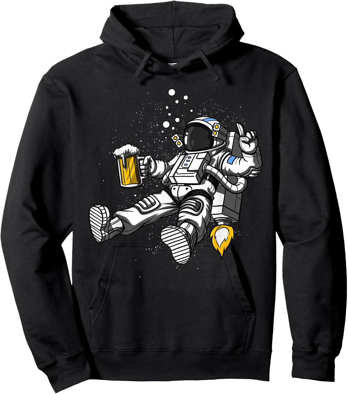 Space Astronaut Beer Drinking Party Funny Cosmic Men Women Hoodie - Hoodie | Black