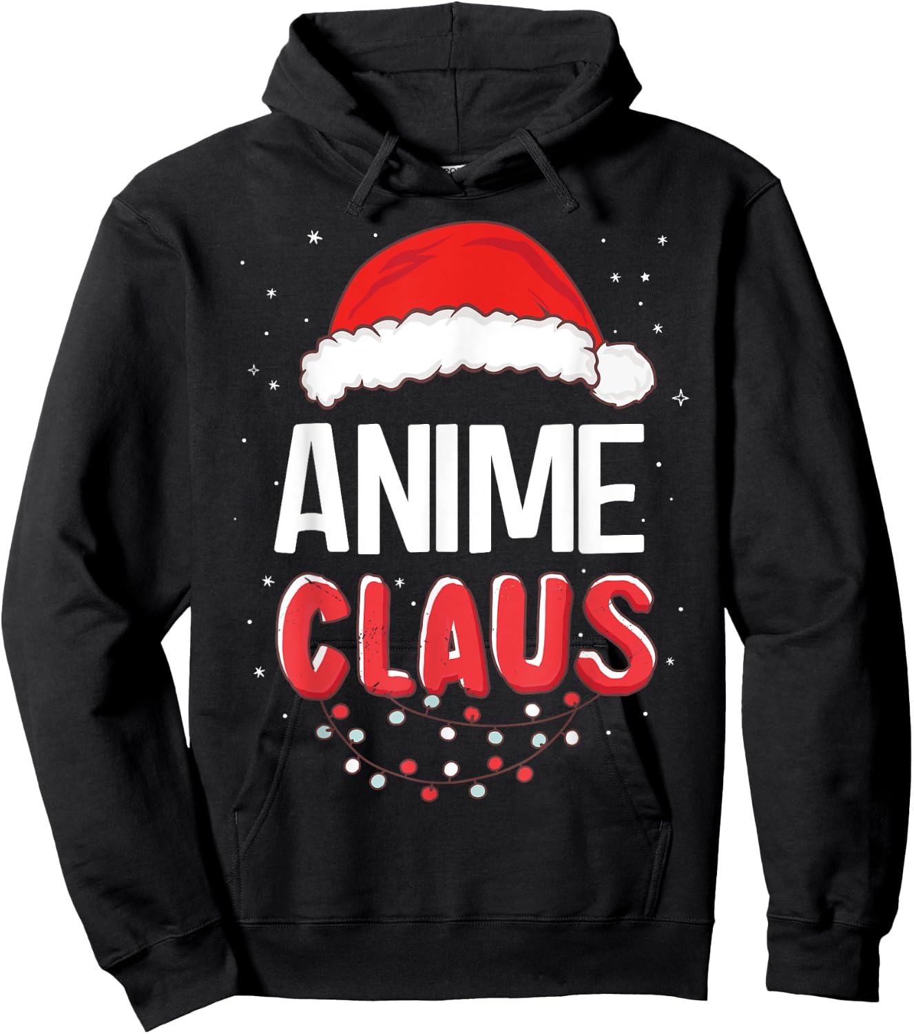 Anime Santa Claus Christmas Matching Costume Hoodie - Hoodie | Black