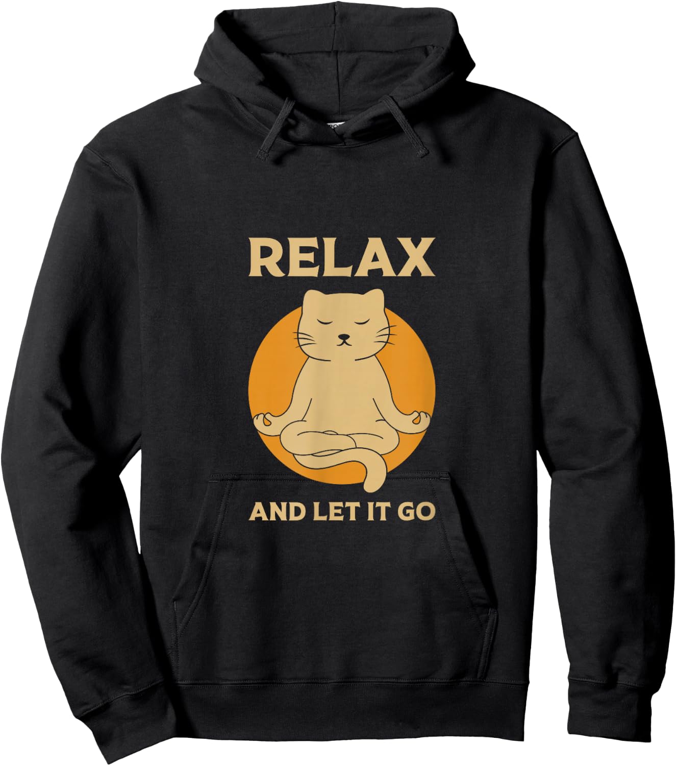 Funny cat Graphic Yoga Zen meditation Hoodie - Hoodie | Black