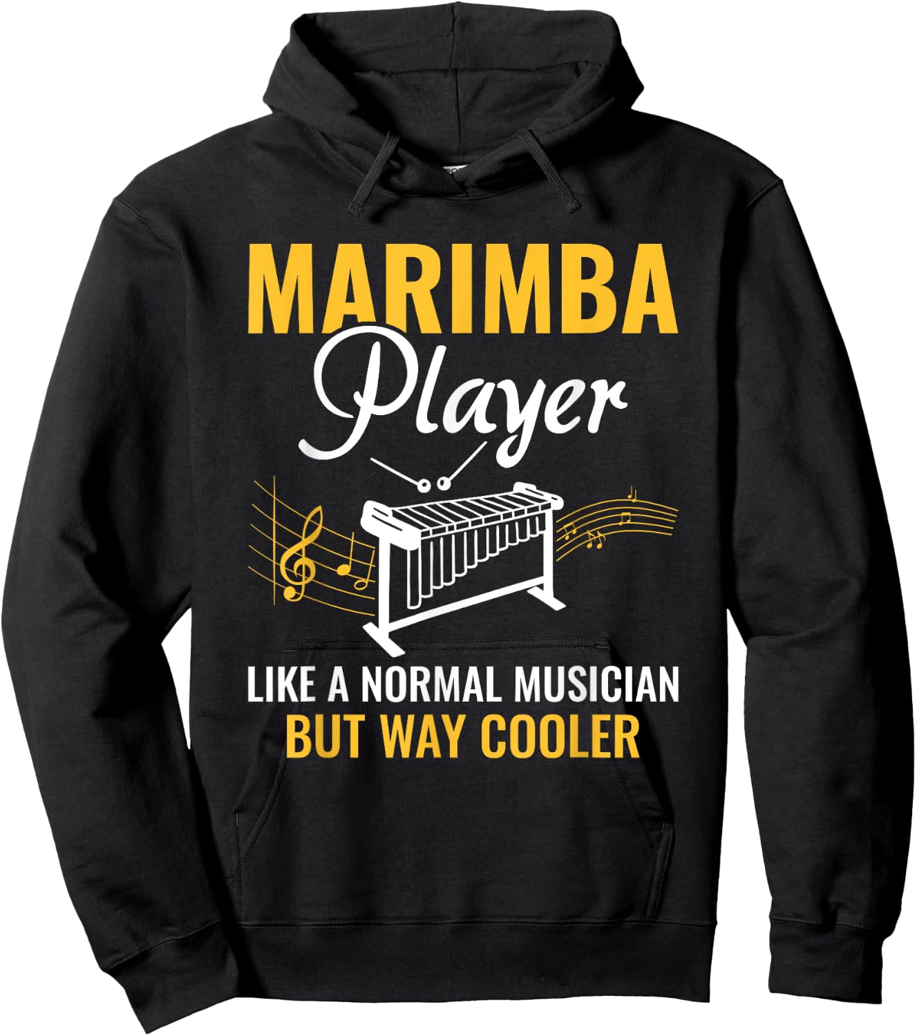 Funny Marimba Player Definition Musician Marimba Player Hoodie - Hoodie | Black