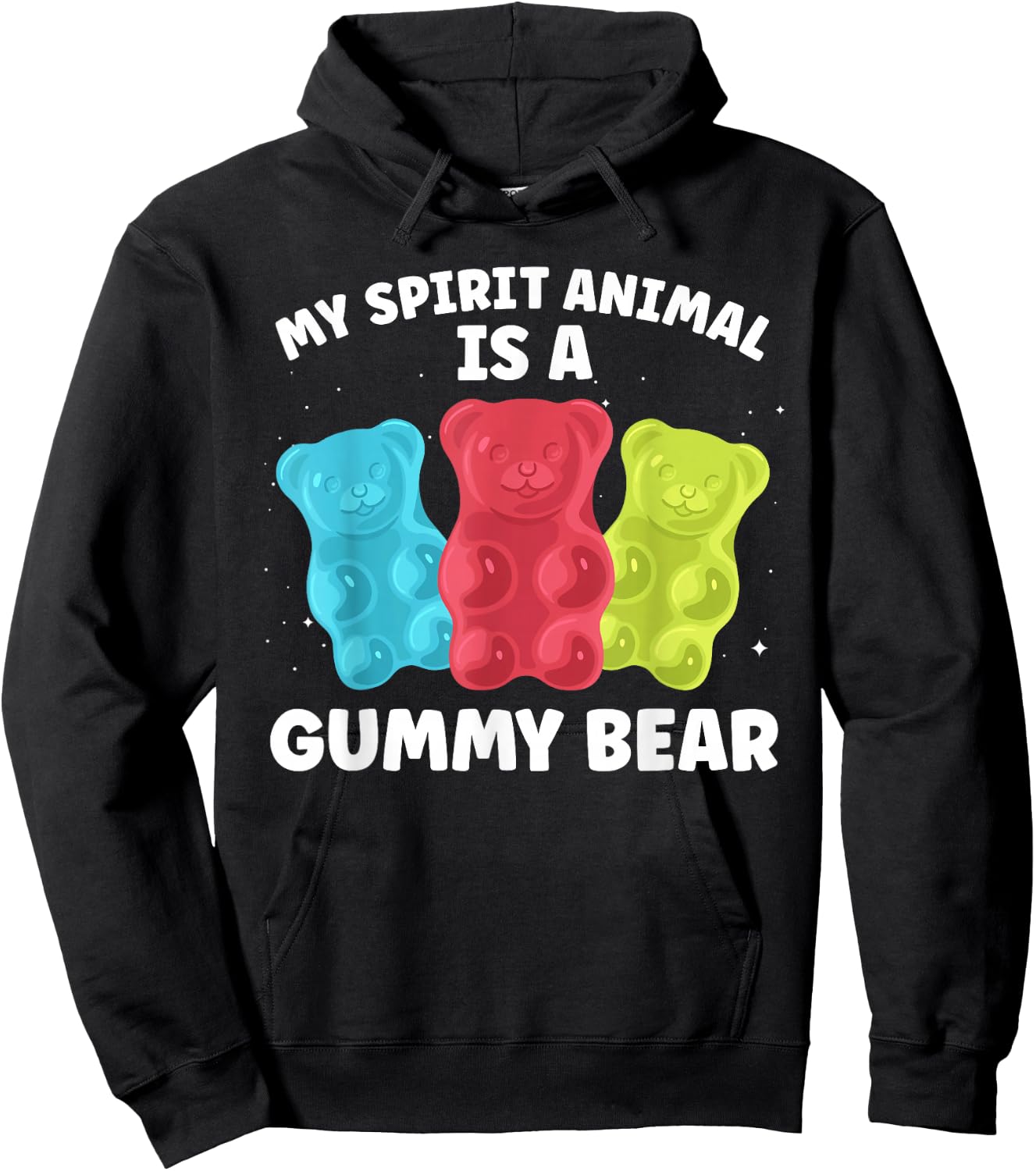 Funny Gummy Bear Art Women Kids Candy Lover Gummies Hoodie - Hoodie | Black