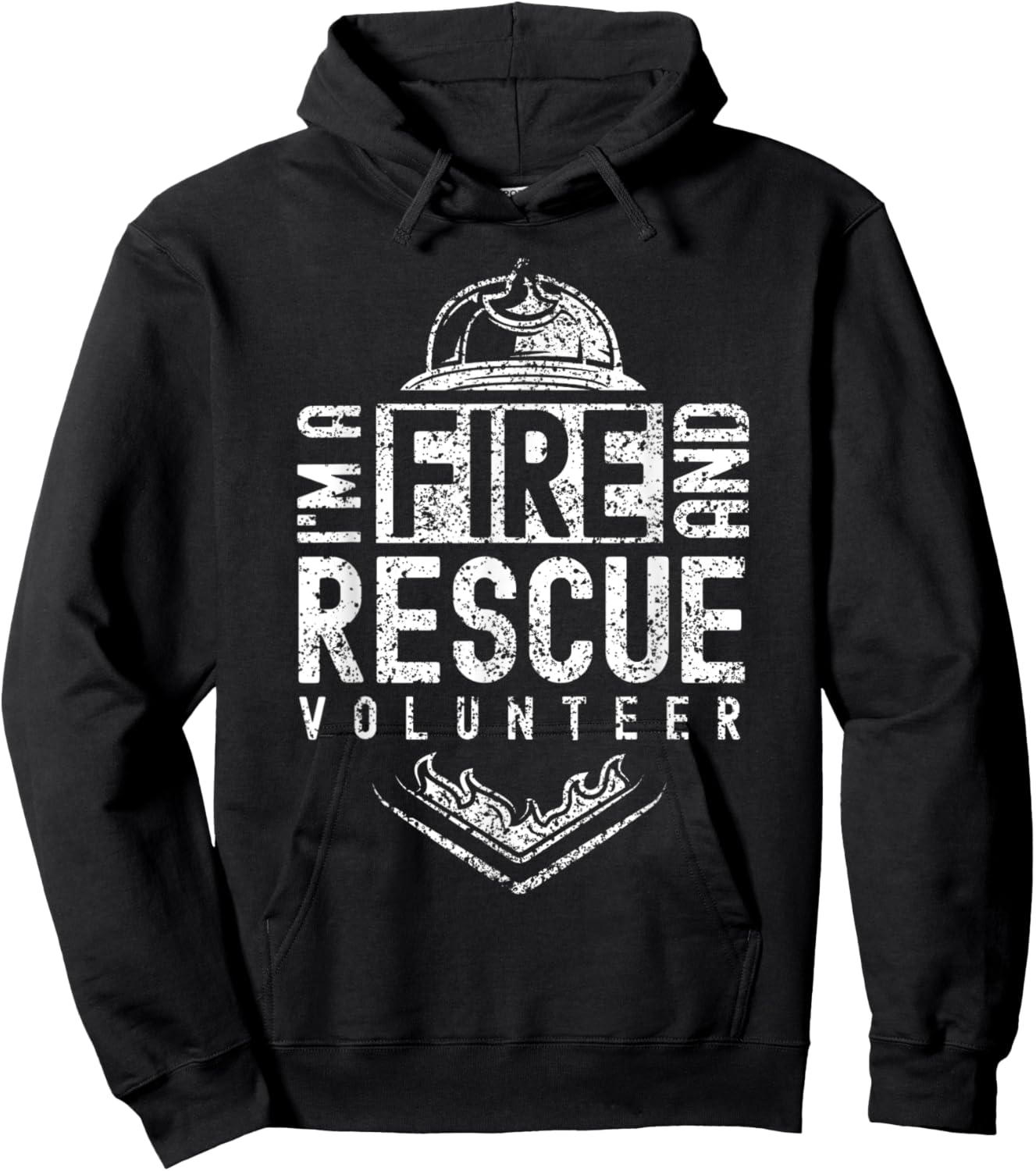 I'm A Fire And Rescue Volunteer Firefighter Voluntary Hoodie - Hoodie | Black