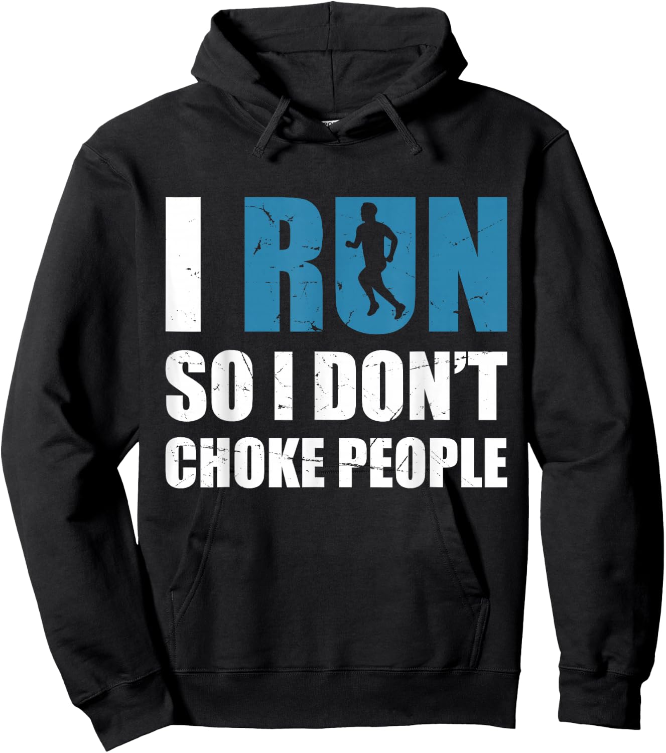 Funny Sarcastic Running Cardio Fitness Sprinter Humor Hoodie - Hoodie | Black