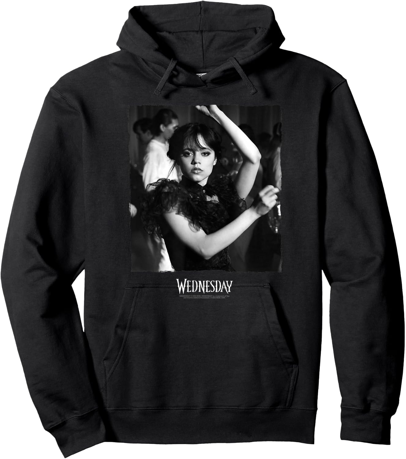 Wednesday Dark Dancing Queen Wednesday Photoreal & Logo V2 Hoodie - Hoodie | Black