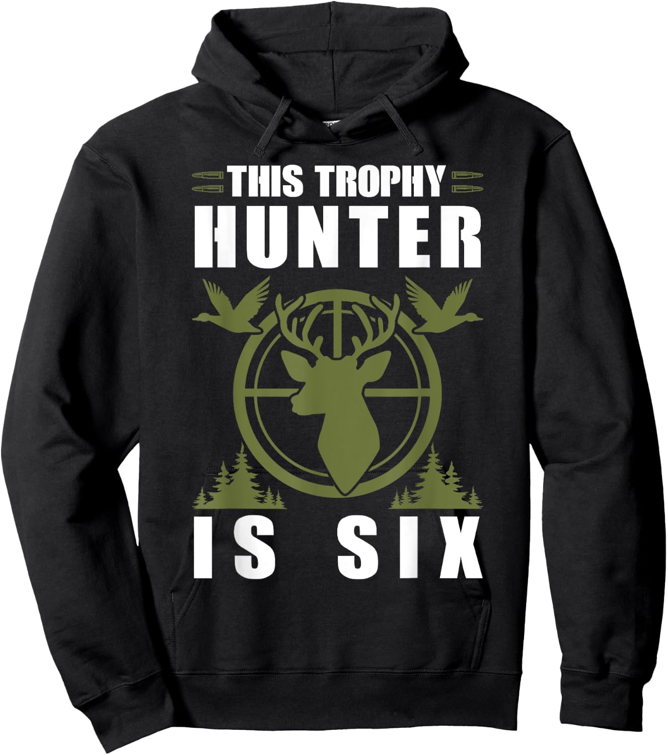 Trophy Hunter Is 6 Years Old Birthday 6th Birthday Squad Kid Hoodie - Hoodie | Black