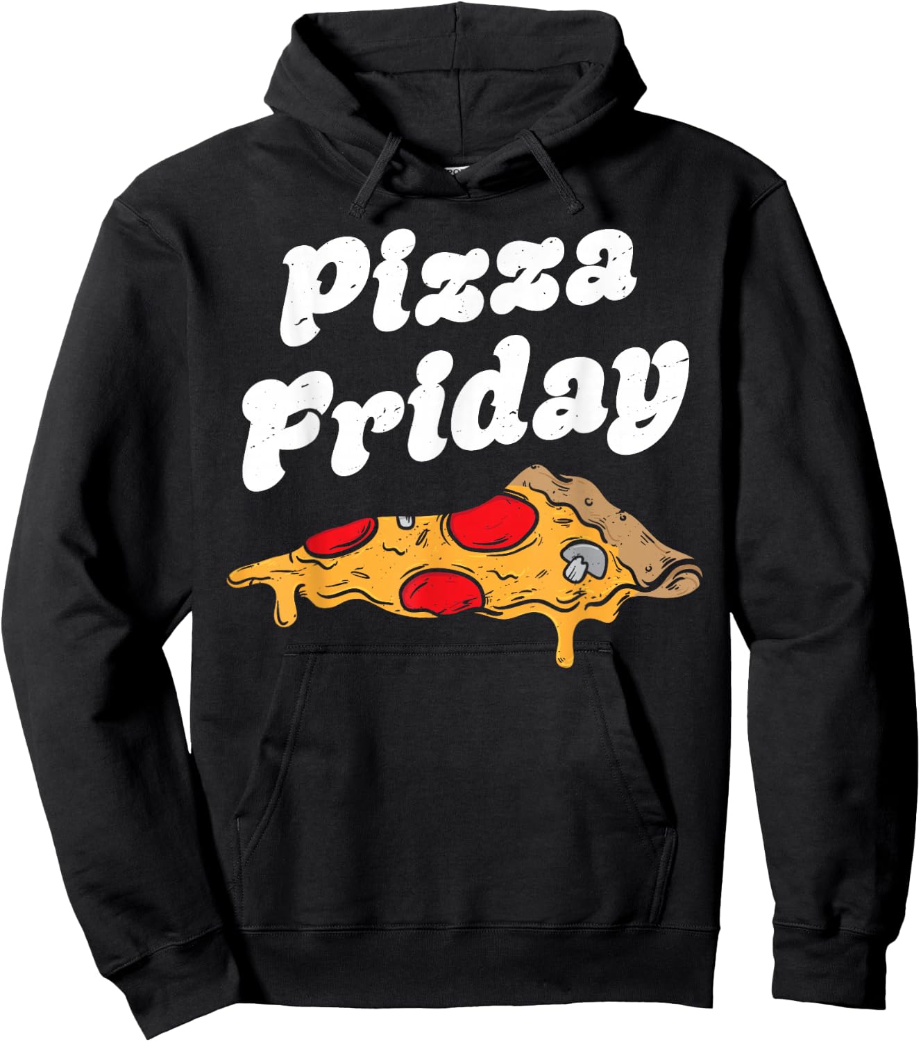 Pepperoni Pizza Friday Italian Food Lover Women Men Boys Hoodie - Hoodie | Black