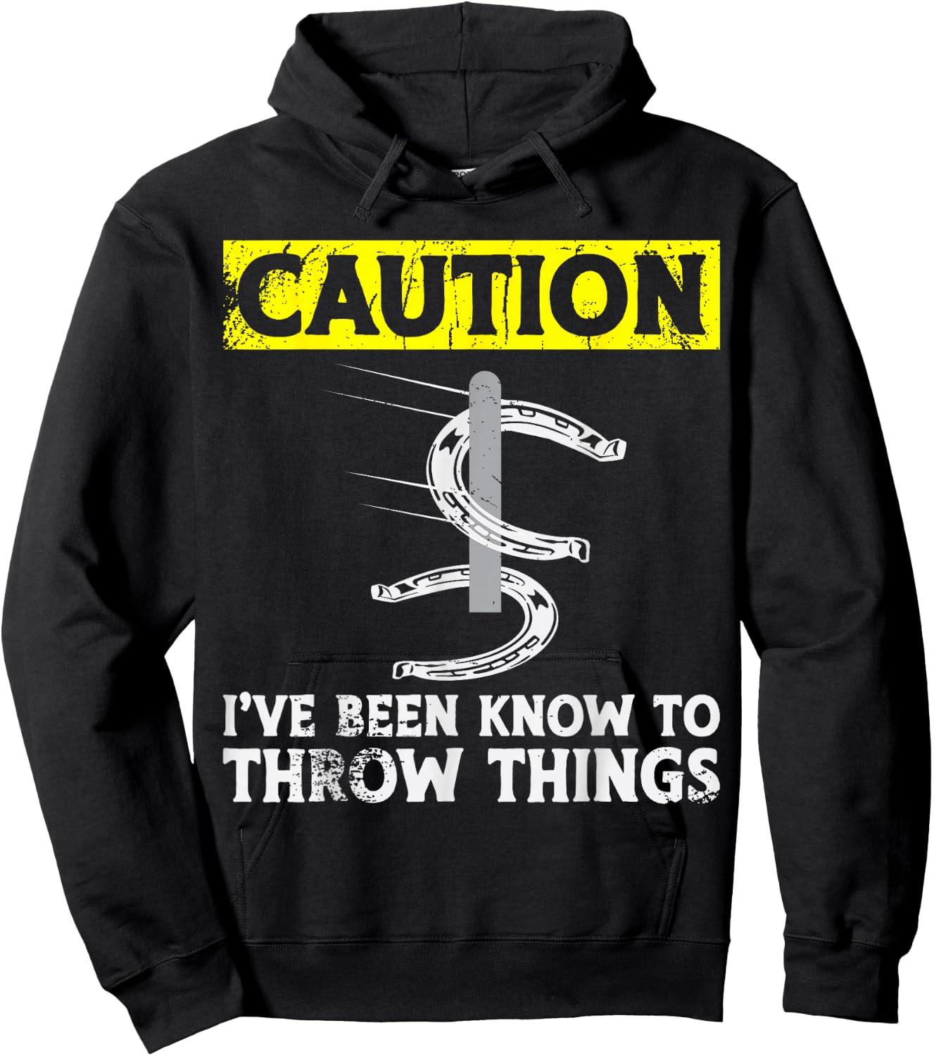 Horseshoe Pitching Hoodie - Hoodie | Black