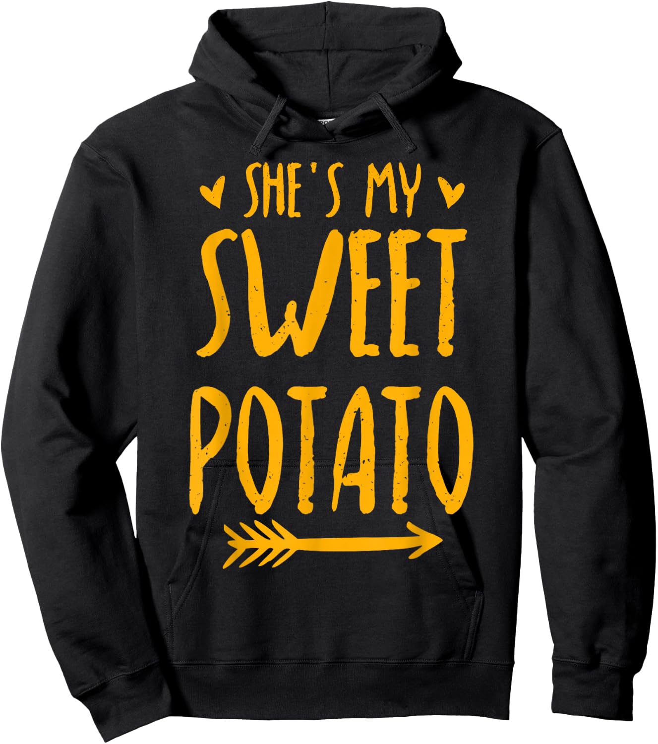 She's My Sweet Potato I Yam Matching Couples Sweet Potato Hoodie - Hoodie | Black