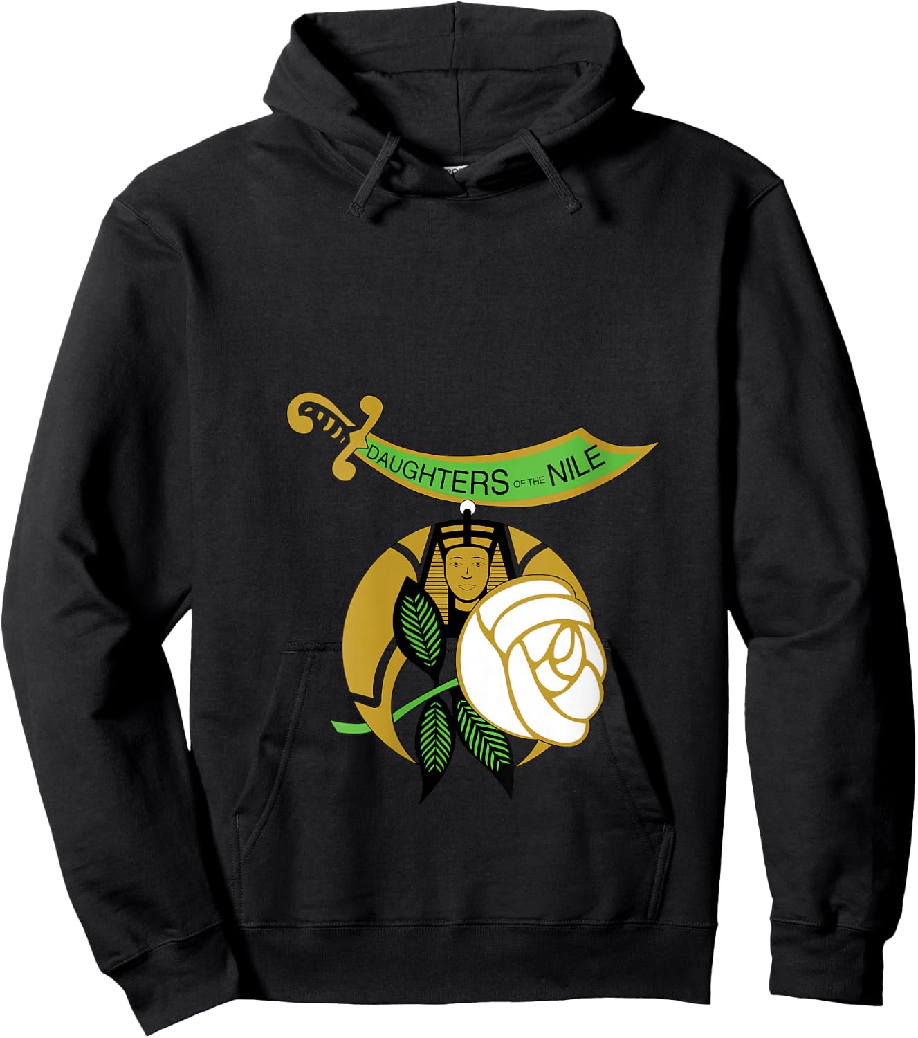 Daughters of The Nile Don Shriners Freemasons Mother's Day V-Neck Hoodie - Hoodie | Black
