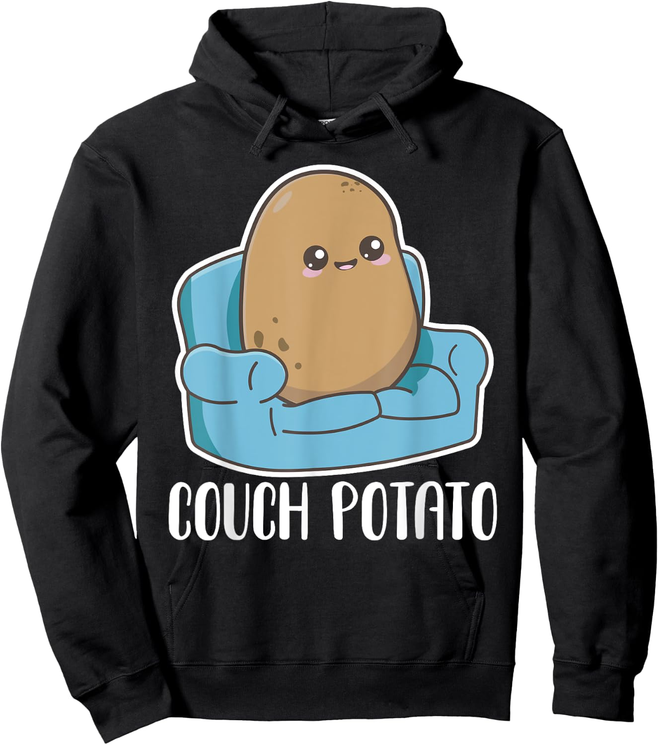 Couch Potato Cute Kawaii Funny Potato Costume Hoodie - Hoodie | Black
