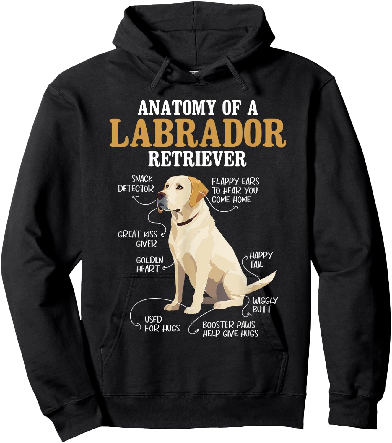 Anatomy Of A Labrador Retriever - Puppy Owner Dog Lover Women Girls Kids Hoodie - Hoodie | Black