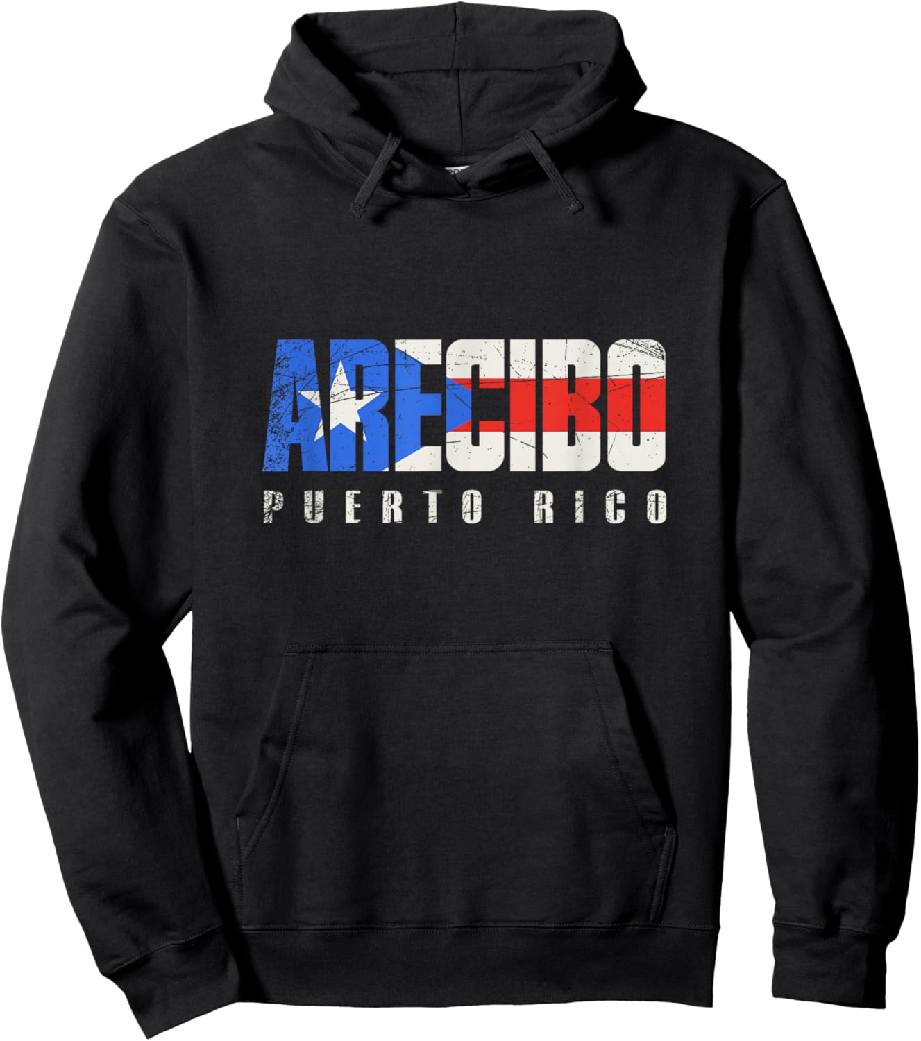 Puerto Rican flag Arecibo Puerto Rico Hoodie - Hoodie | Black