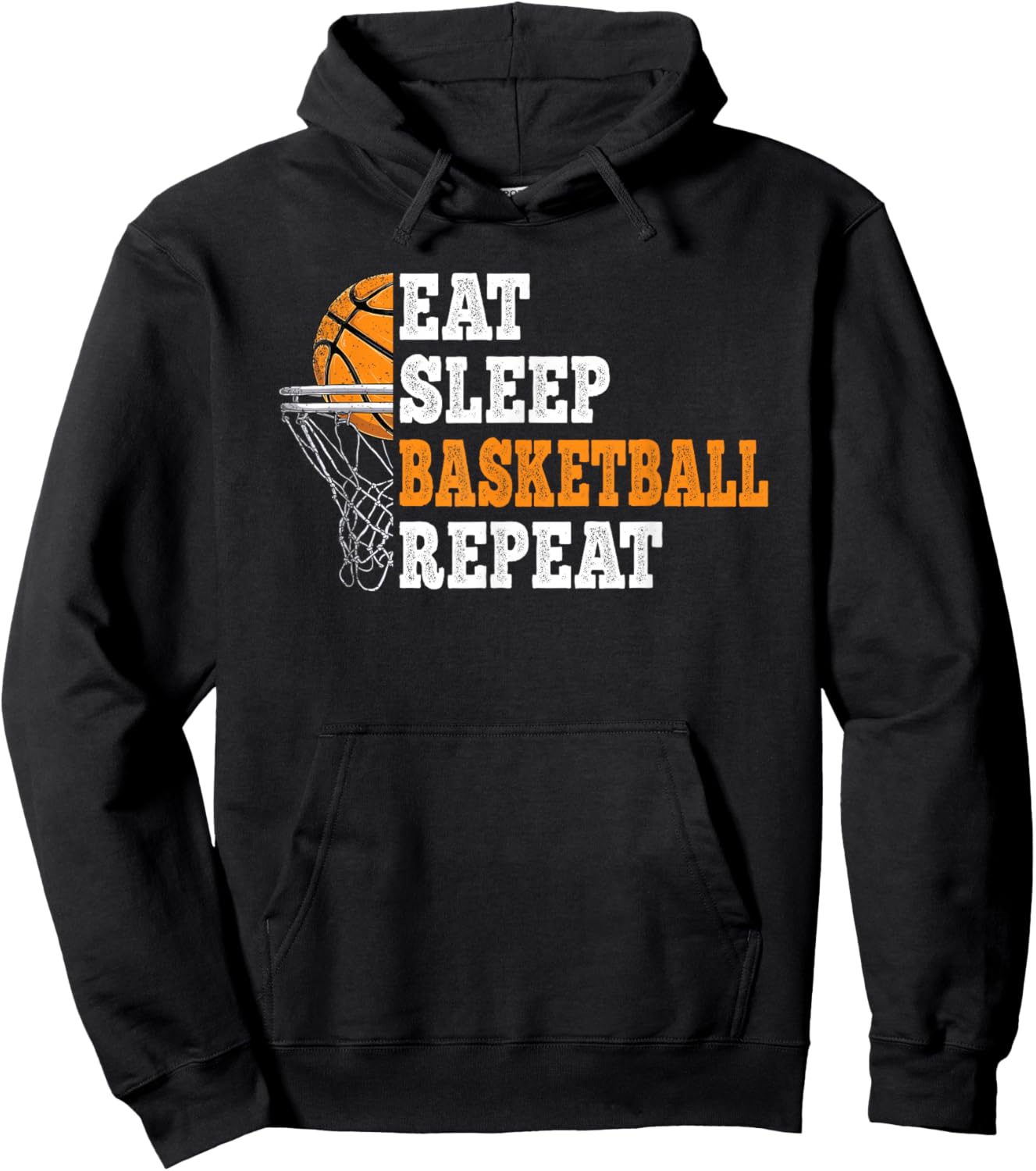 Eat Sleep Basketball Repeat Basketball Player Men Boys Kids Hoodie - Hoodie | Black