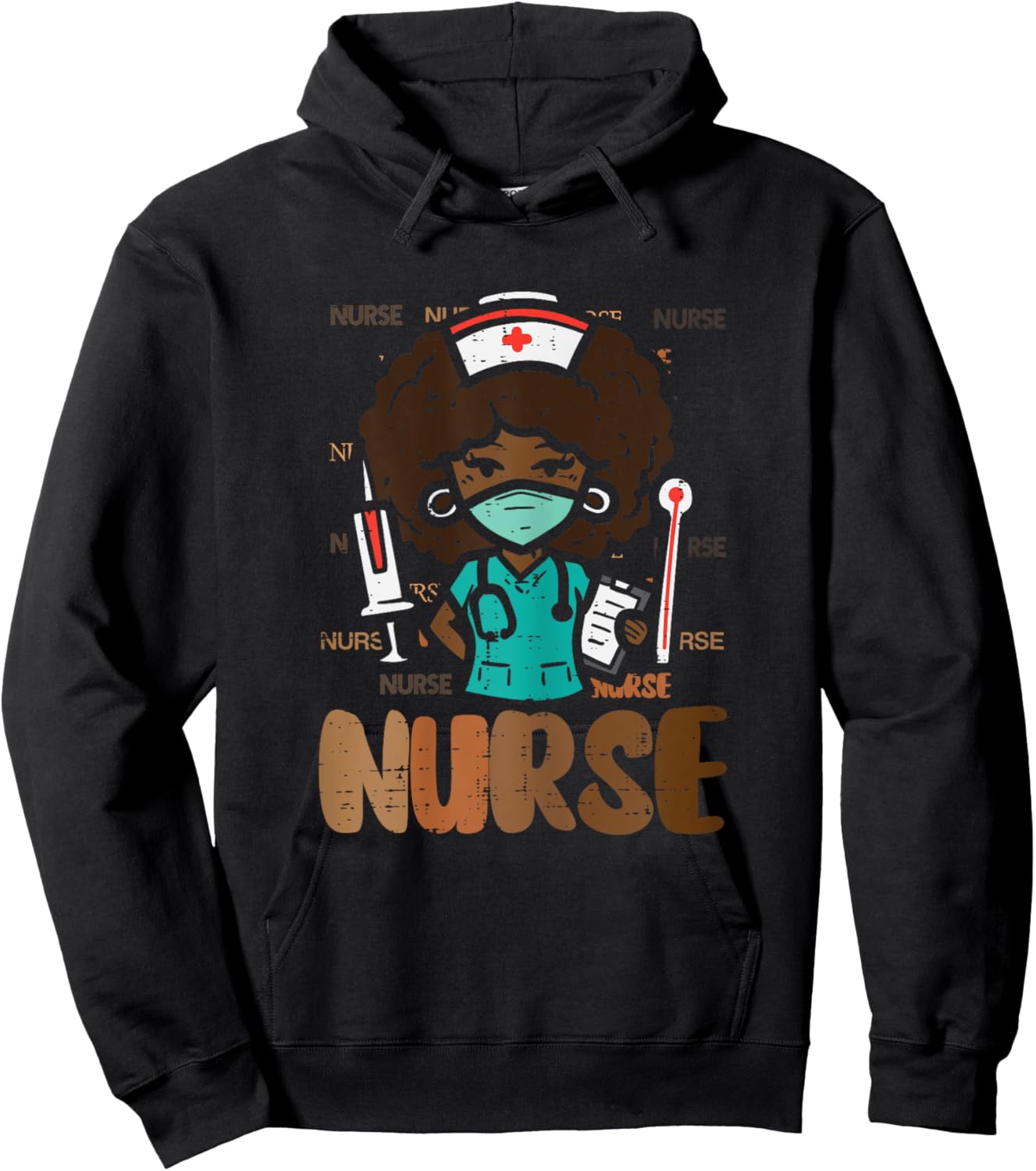 Black History Afro Nurse African Nursing Scrub Top Women Hoodie - Hoodie | Black