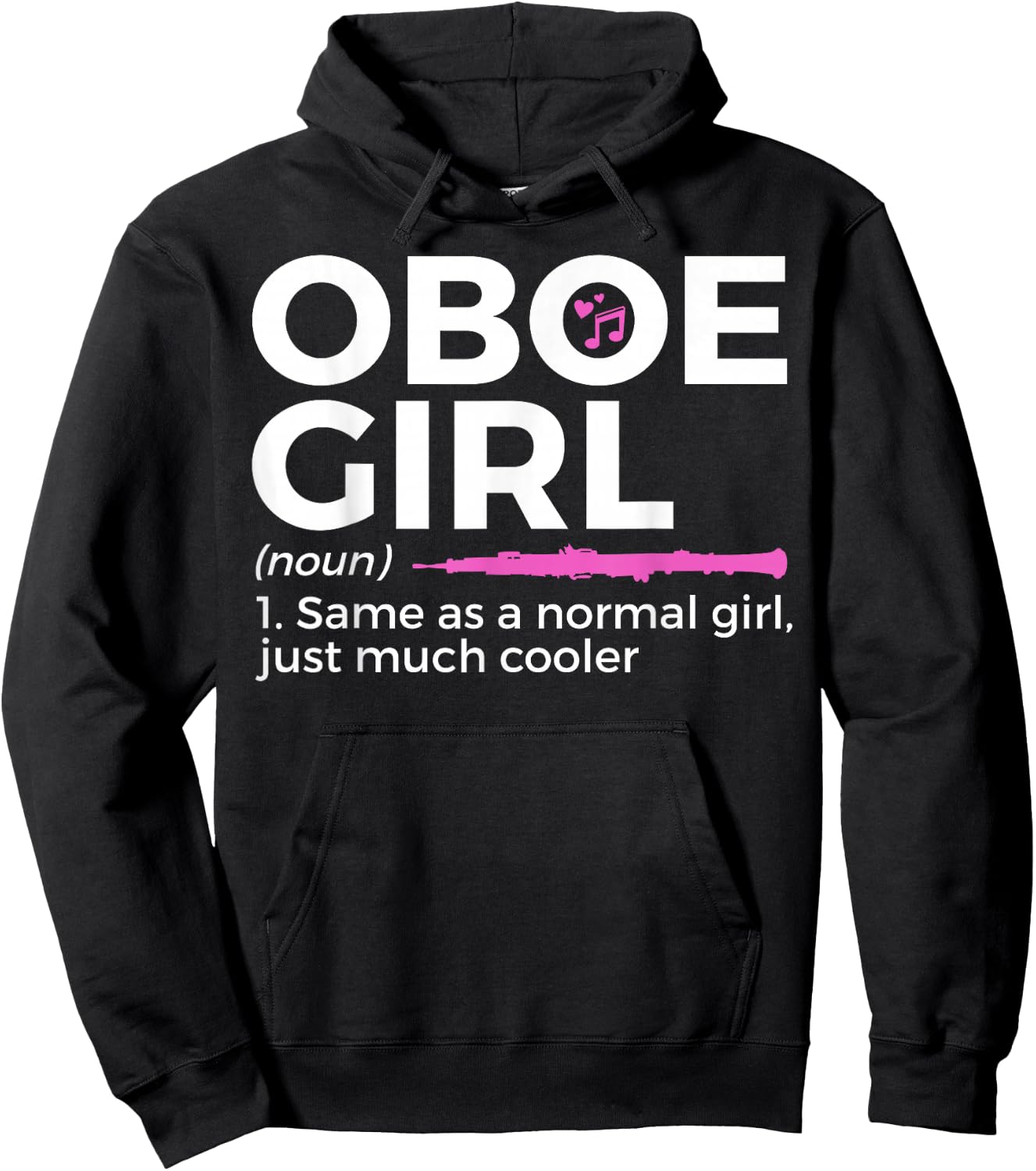 Funny Oboe Girl Definition Funny Oboe Hoodie - Hoodie | Black