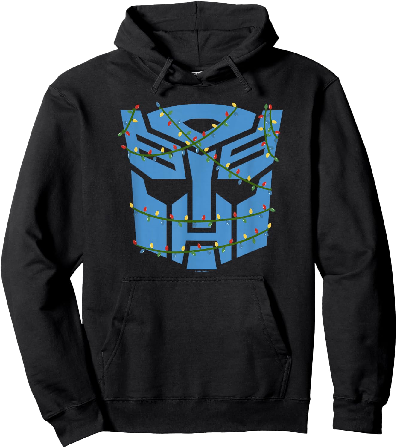Transformers Autobots Logo Christmas Light Wrap Up Hoodie - Hoodie | Black