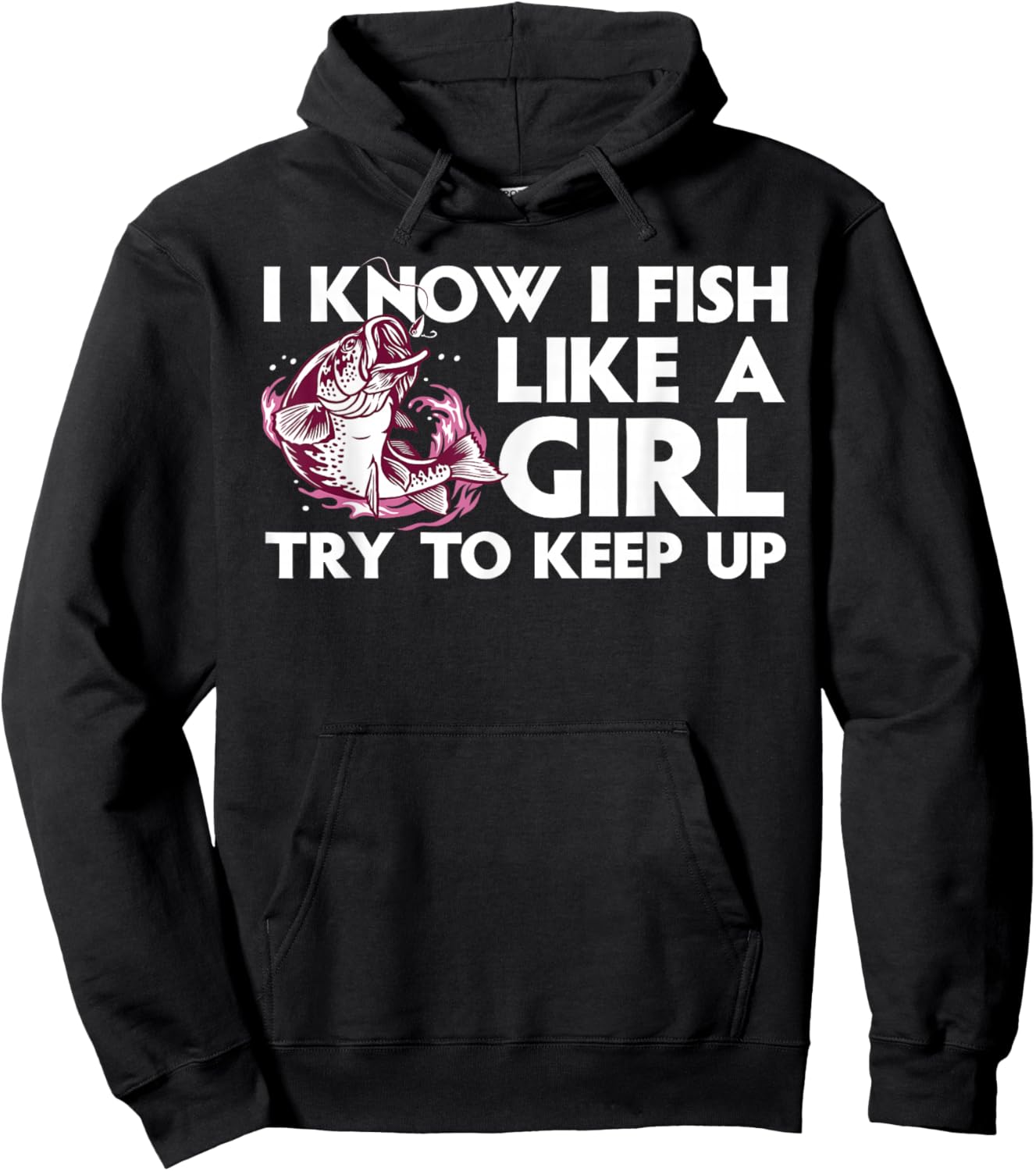 Cool Fishing Girls Trout Angler Bass Fish Hunting Hoodie - Hoodie | Black