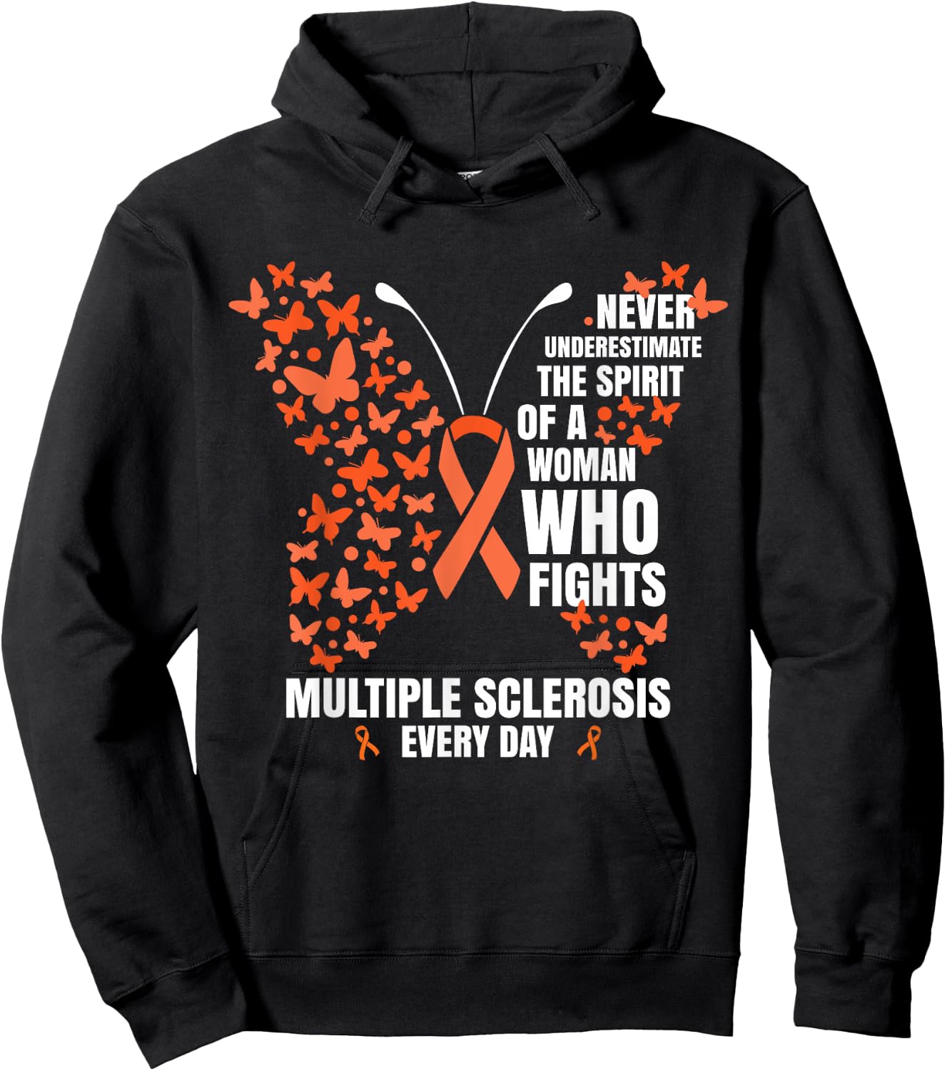 Multiple Sclerosis Butterfly MS Warrior Women Hoodie - Hoodie | Black