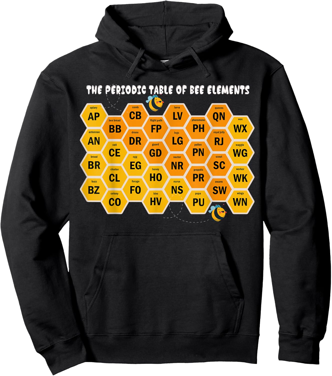 Beekeeper Periodic Table Beekeeping Bee Apiary Honey Lover Hoodie - Hoodie | Black