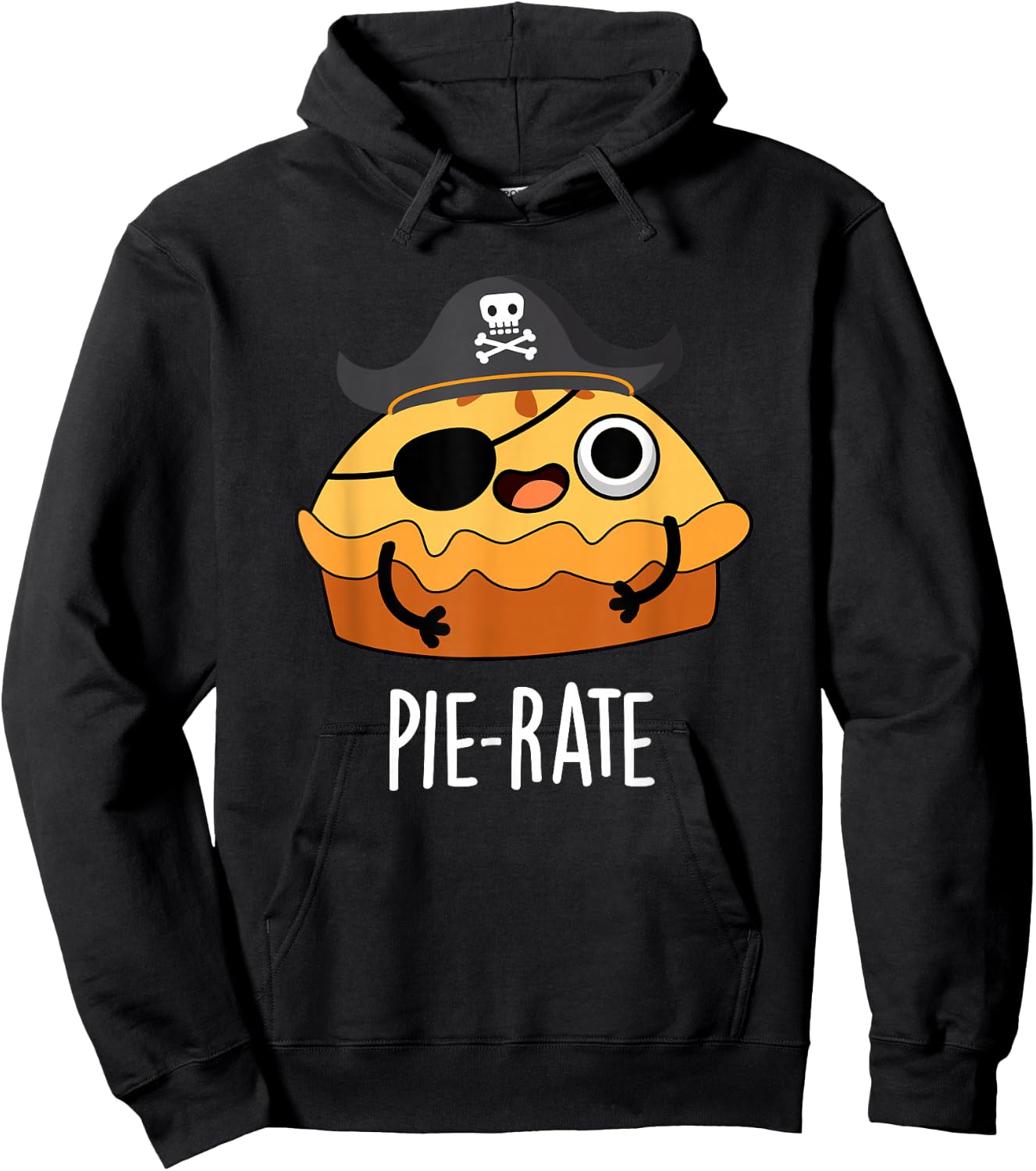 Pie-rate Funny Pie Pun Hoodie - Hoodie | Black