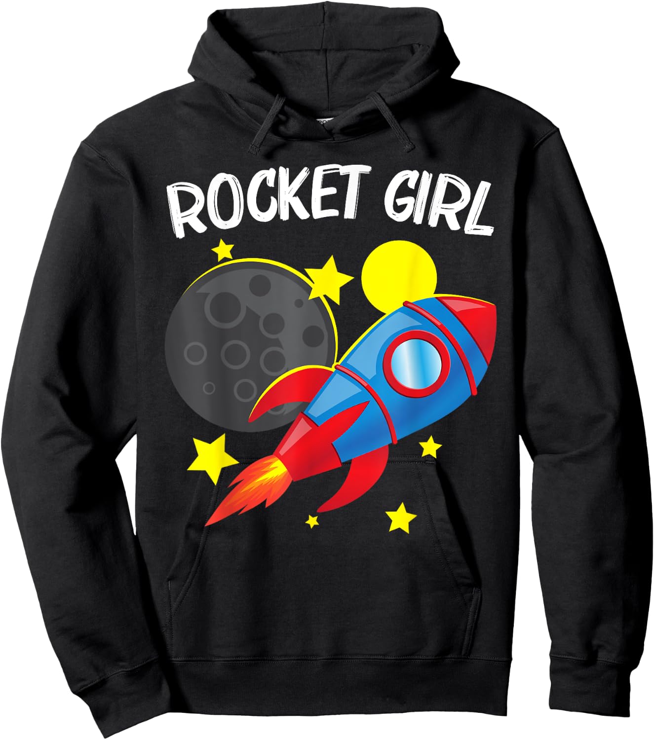 Cool Rocket For Girls Kids Rockets Space Ship Spacecraft Hoodie - Hoodie | Black