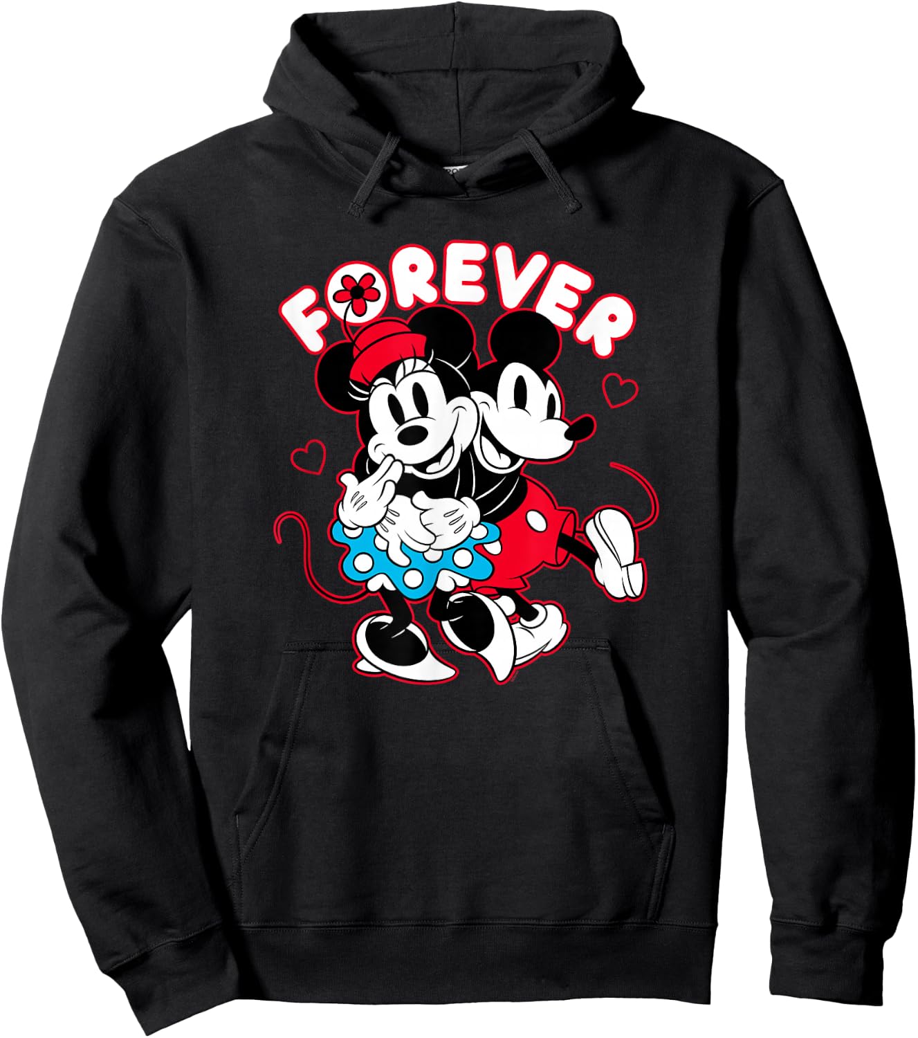 Disney Mickey Mouse Minnie Mouse Love Forever Valentine’s Hoodie - Hoodie | Black