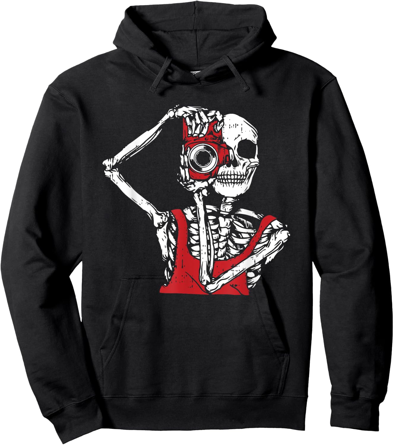 Bone Photographer Halloween Costume Skeleton Lover Hoodie - Hoodie | Black