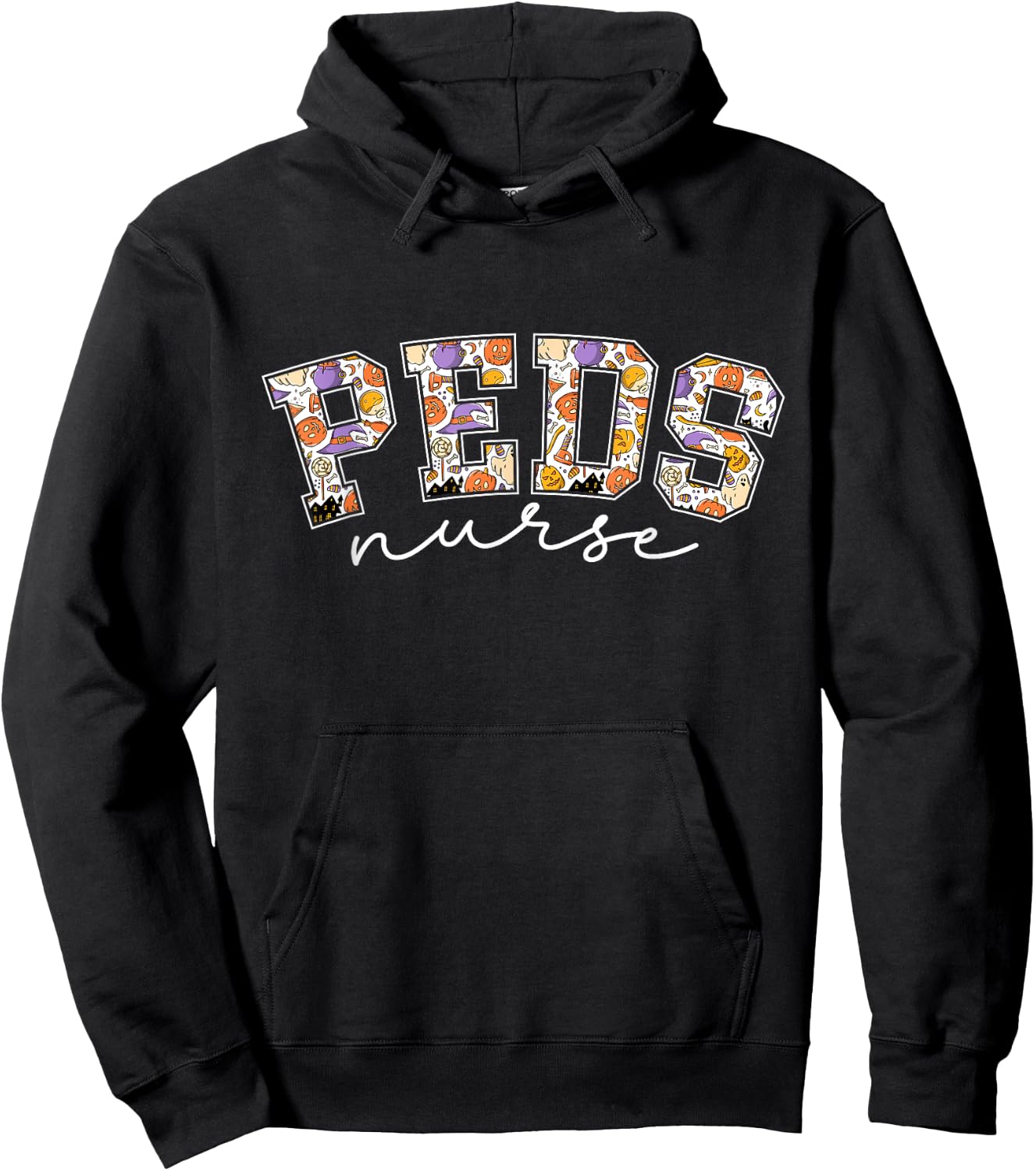 Peds Nurse Halloween Pediatric Rn Fall Autumn Hospital Party Hoodie - Hoodie | Black