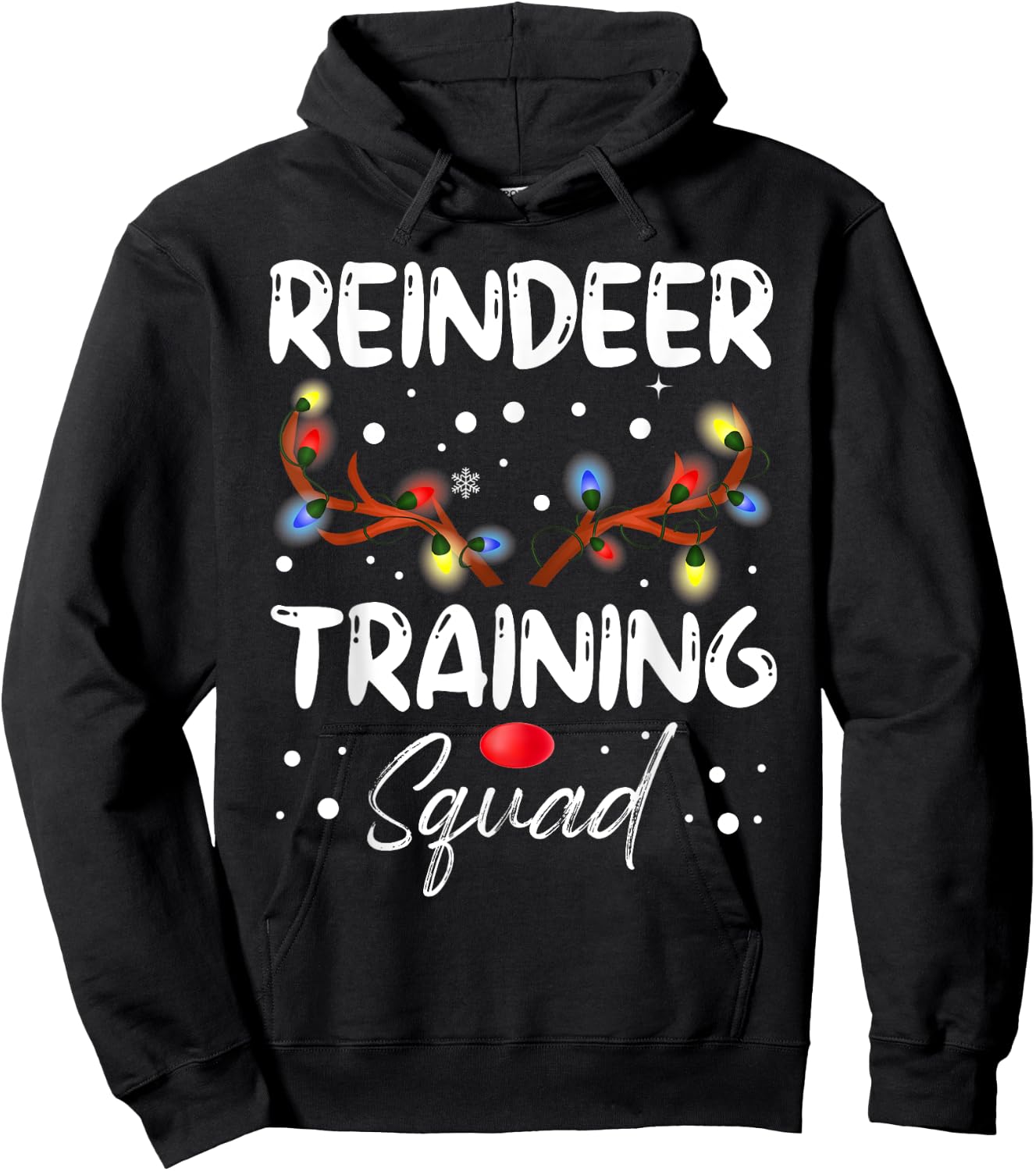 Christmas Running Reindeer Runner Training Squad Team Hoodie - Hoodie | Black