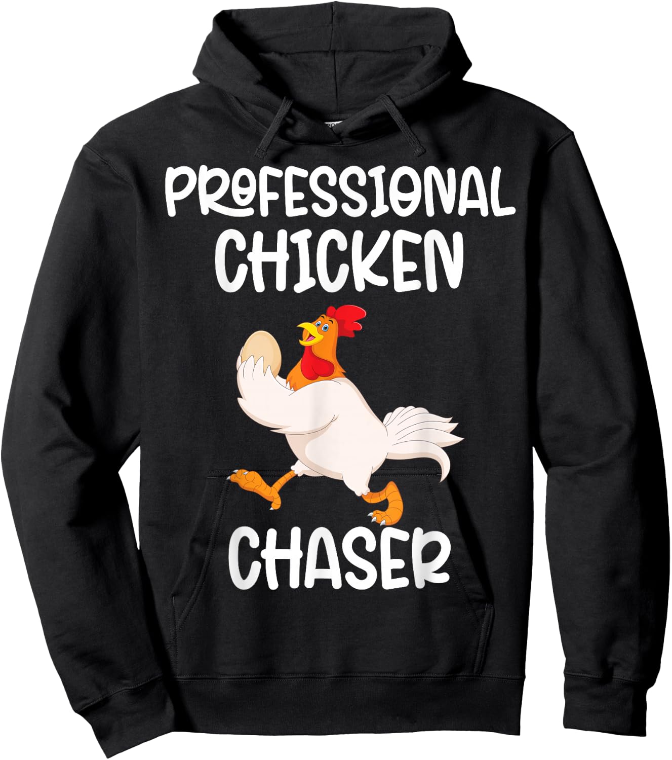Professional Chicken Chaser Funny Farm Farmer Kids Running Hoodie - Hoodie | Black