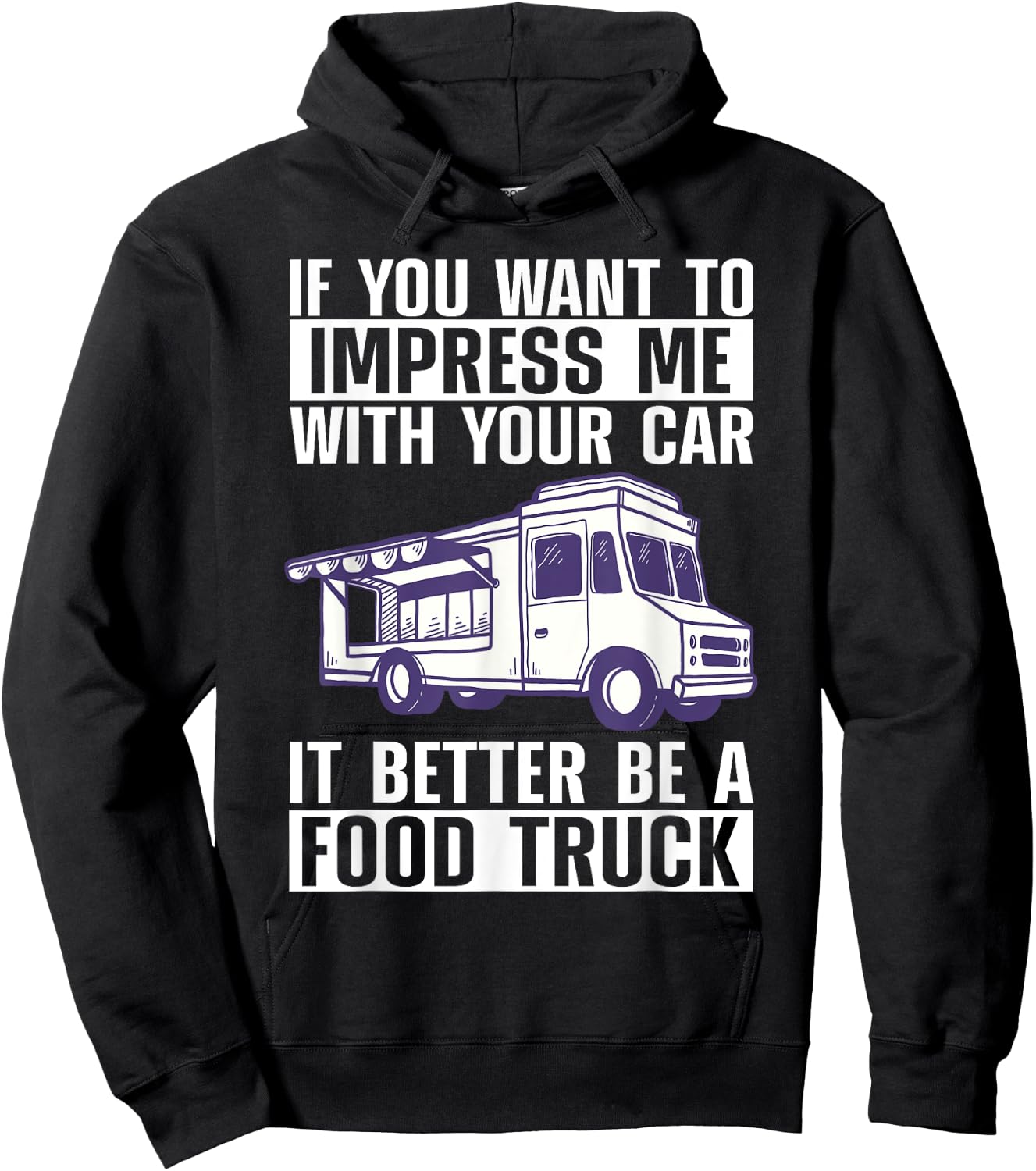 Funny Food Truck Art Women Street Food Truck Owner Hoodie - Hoodie | Black