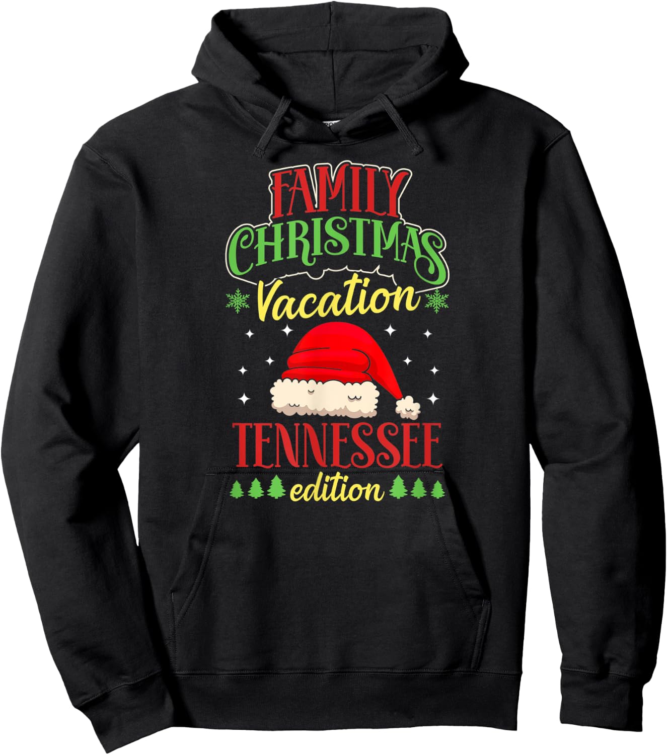 Family Christmas Vacation Tennessee Edition Matching X-Mas Hoodie - Hoodie | Black