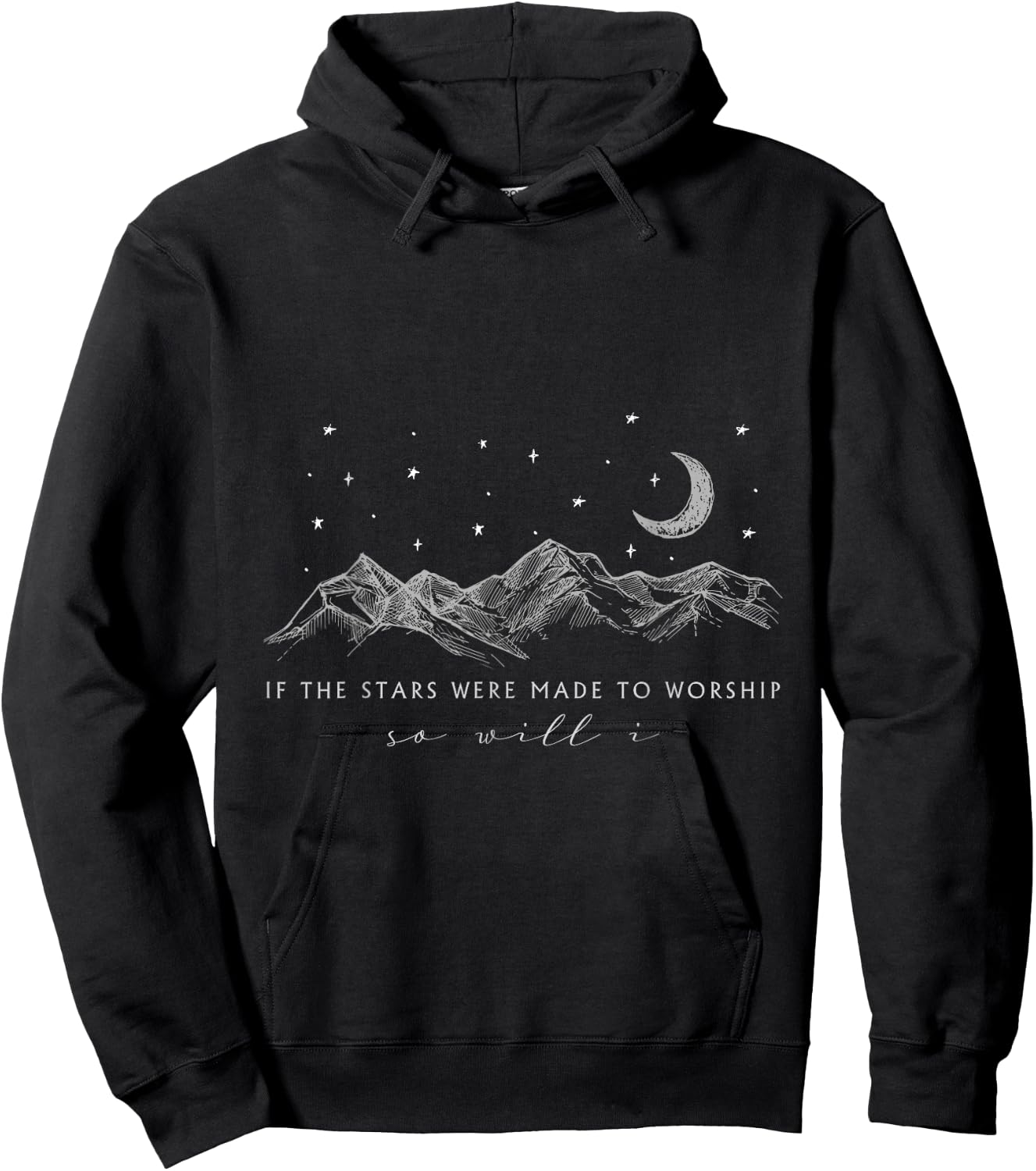 If The Stars Were Made To Worship So Will I, Jesus Religion Hoodie - Hoodie | Black