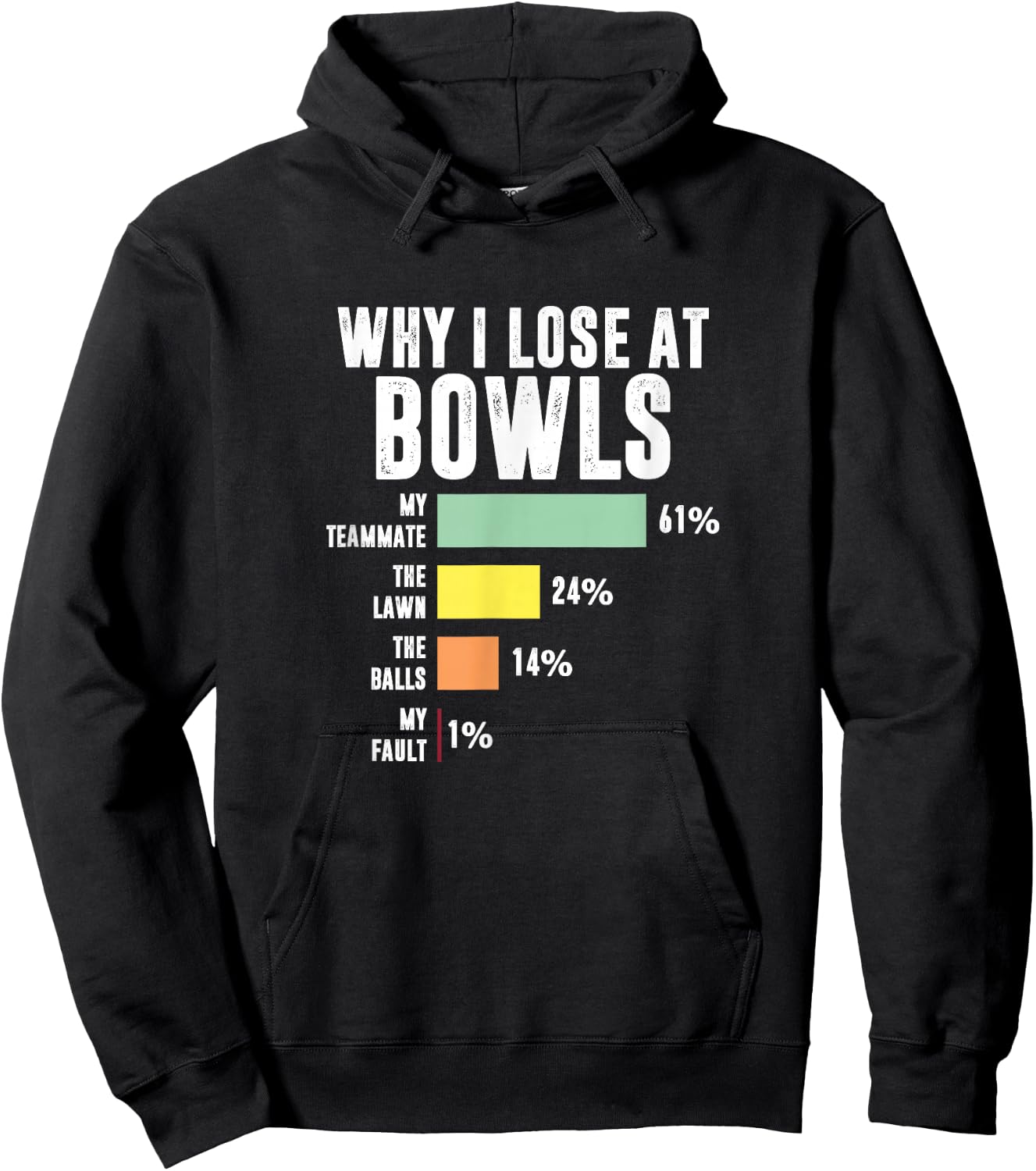 Why I Lose At Bowls, Funny Lawn Bowling Hoodie - Hoodie | Black