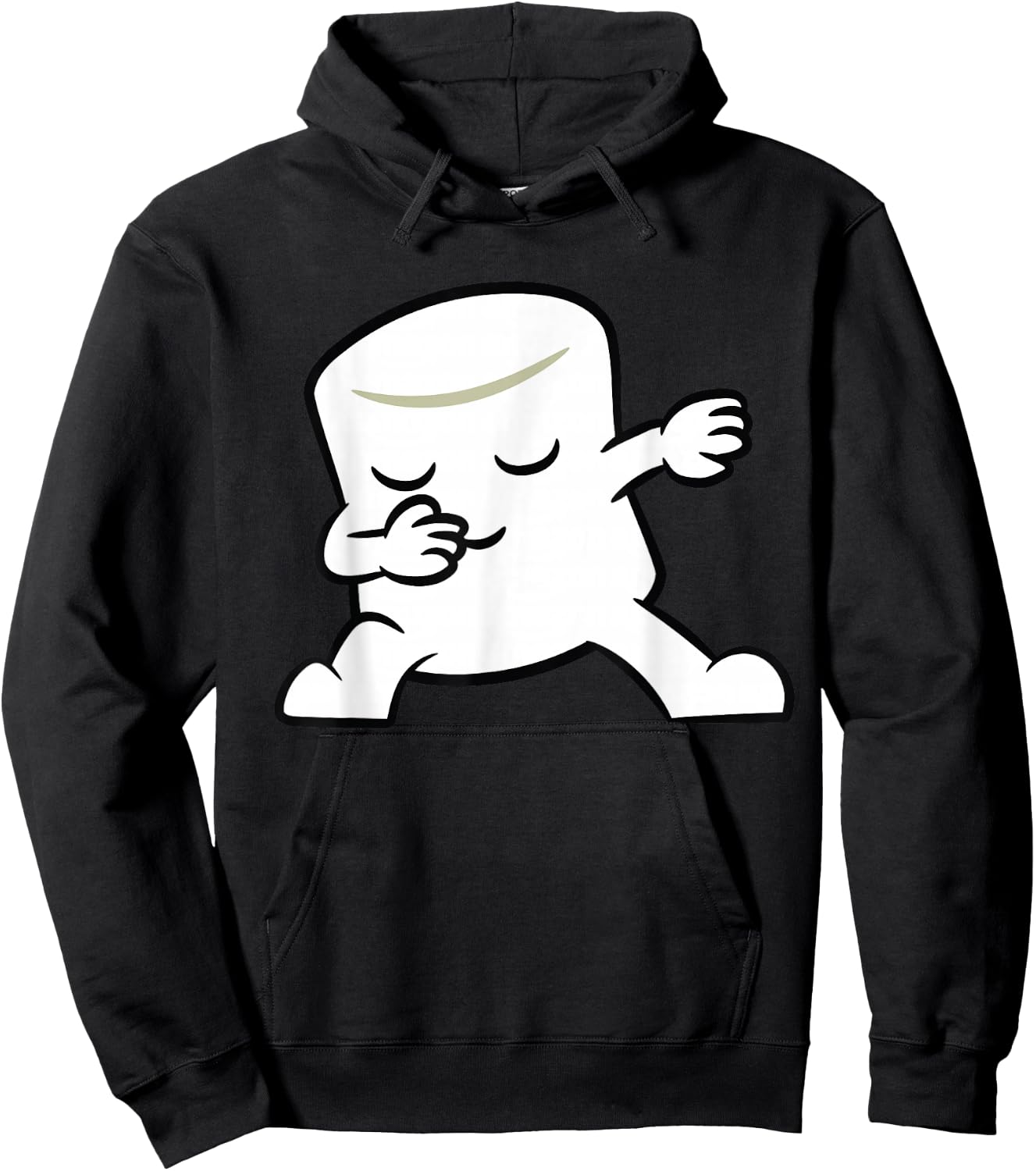 Cute Dabbing Marshmallow Campfire Kawaii Marshmallow Hoodie - Hoodie | Black