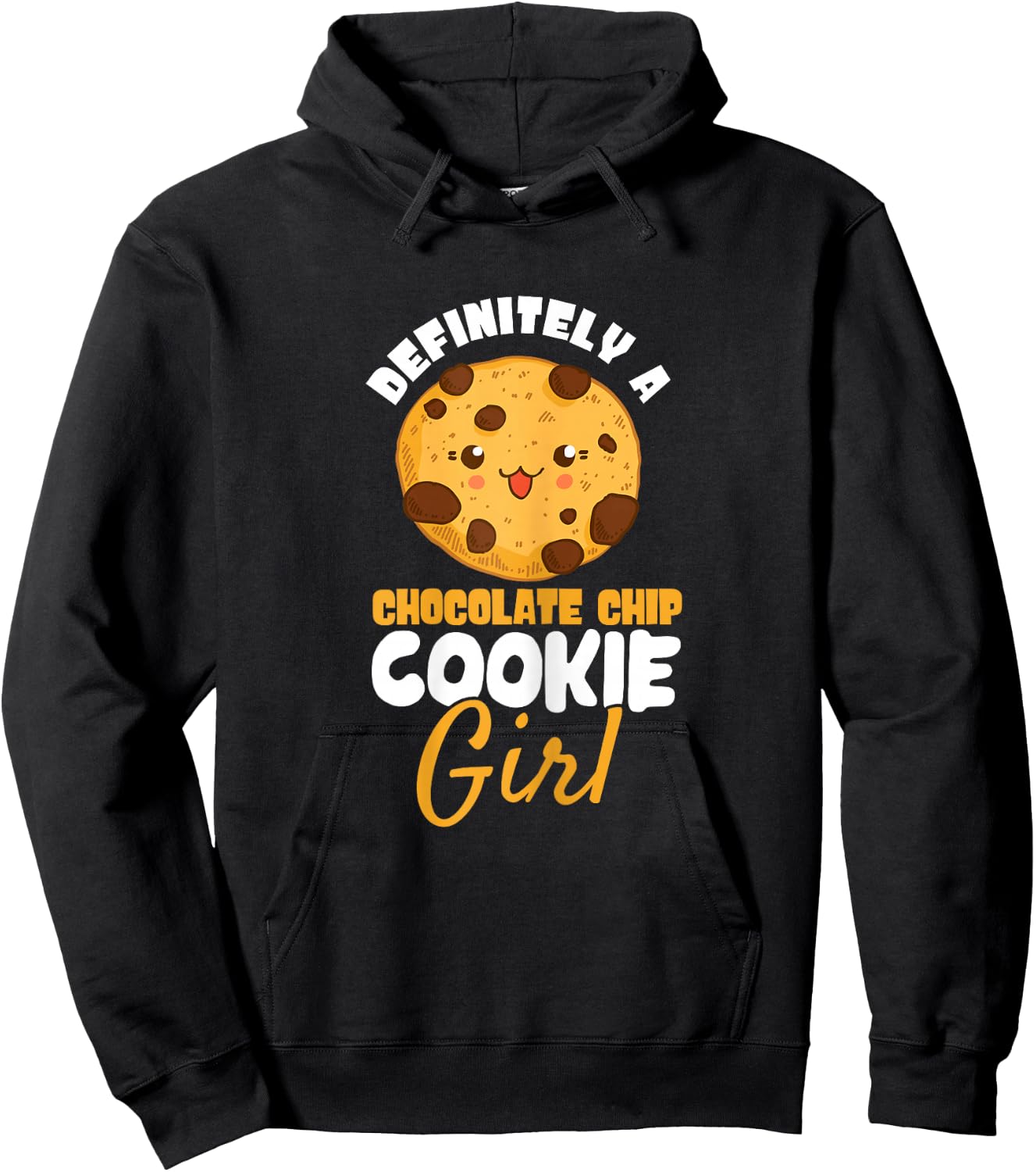 A Chocolate Chip Cookie Girl Baking Chocolate Cookie Hoodie - Hoodie | Black