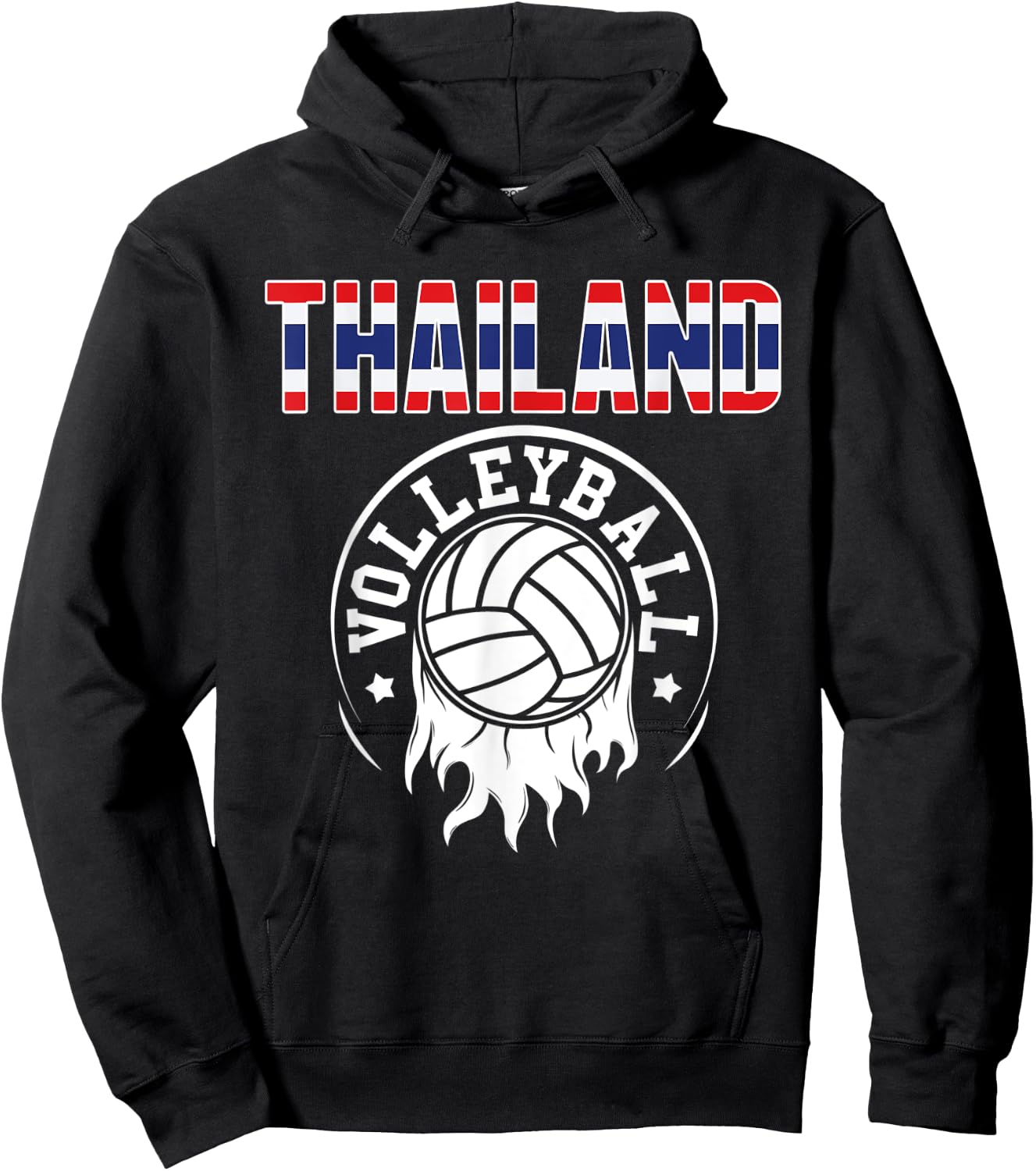 Proud Thailand Volleyball Fans Jersey - Thai Flag Sports Hoodie - Hoodie | Black