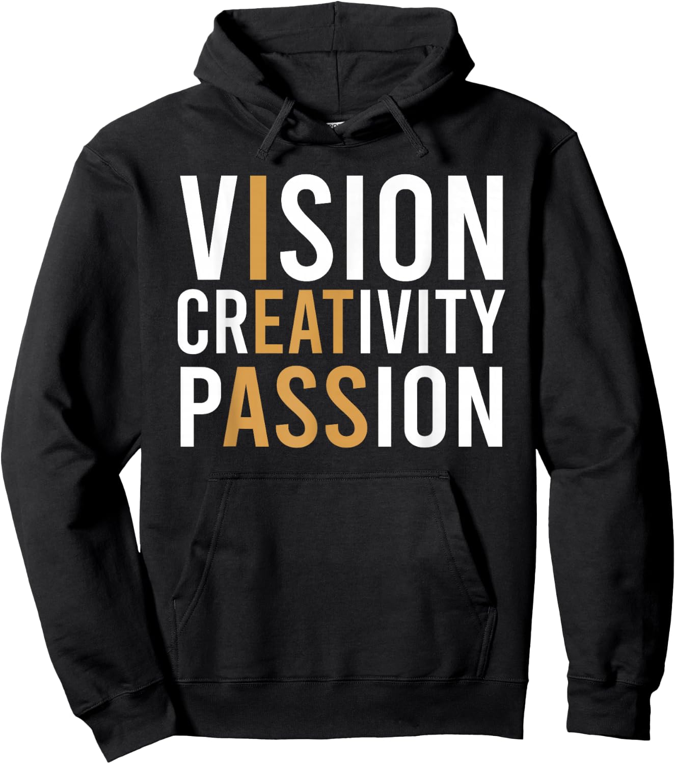 Vision Creativity Passion Black Funny Lace Cotton Polyester Blend Women's -Adults Regular Fit Short Sleeve Hoodie - Hoodie | Black
