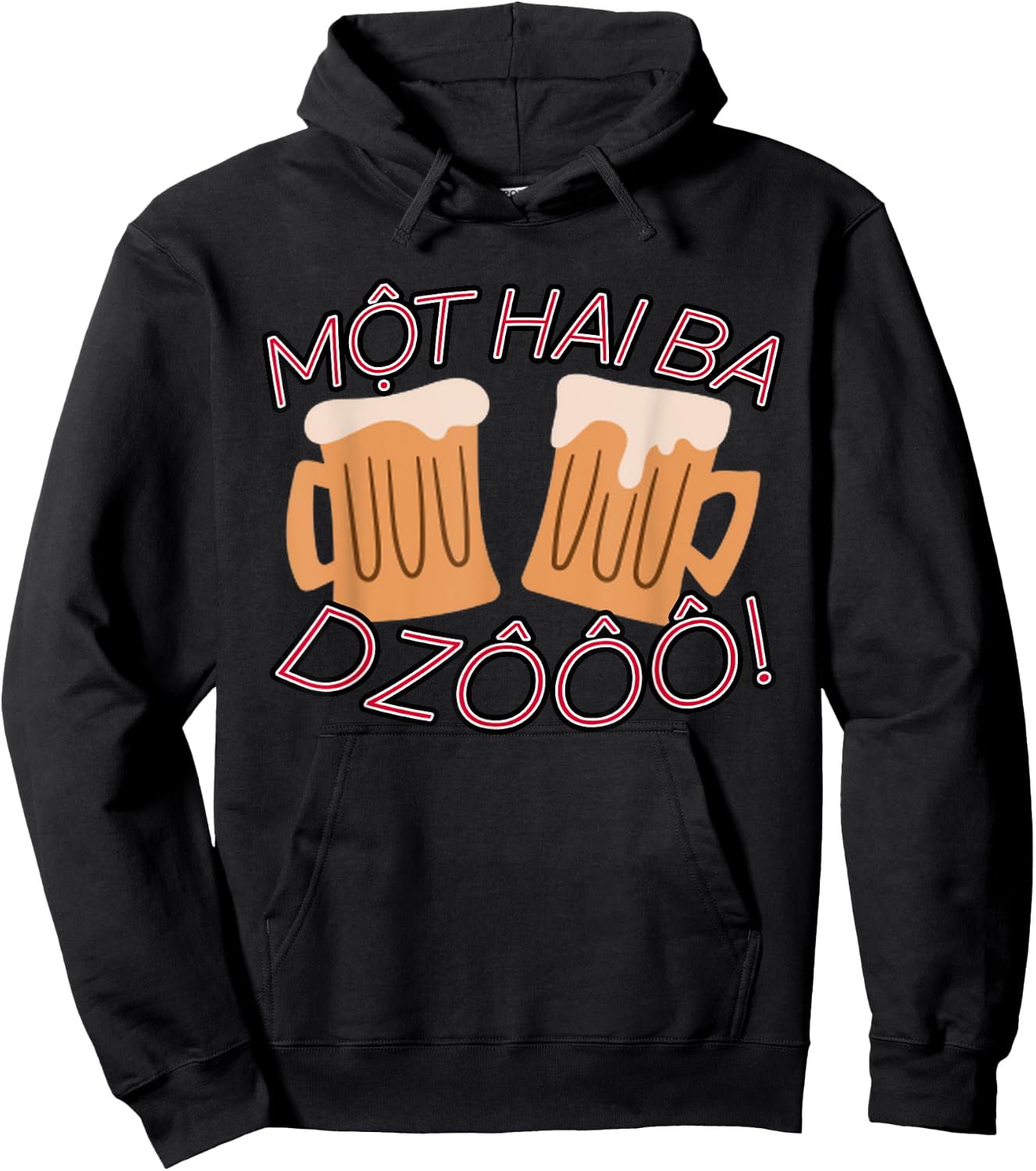 Vietnam Viet Vietnamese Mot Hai Ba Dzo One Two Three Cheers Hoodie - Hoodie | Black