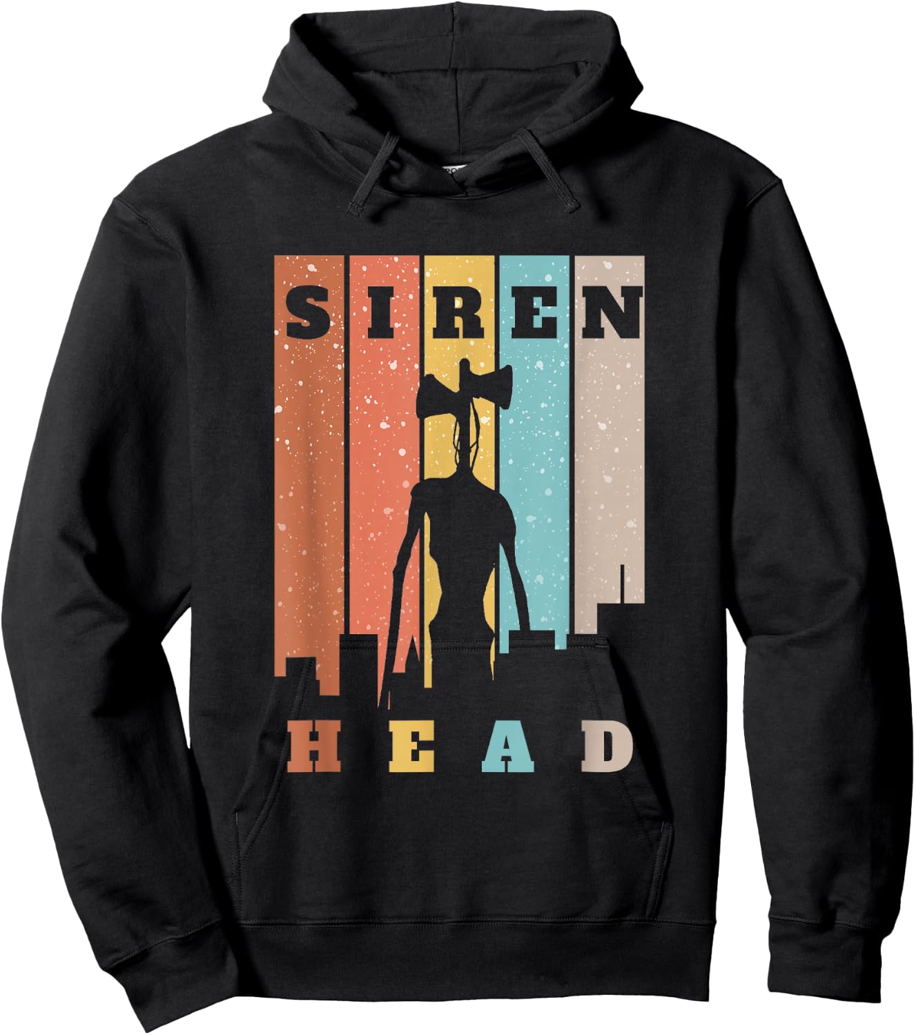 Monster with Sirens for Heads over City / Kids Horror Hoodie - Hoodie | Black