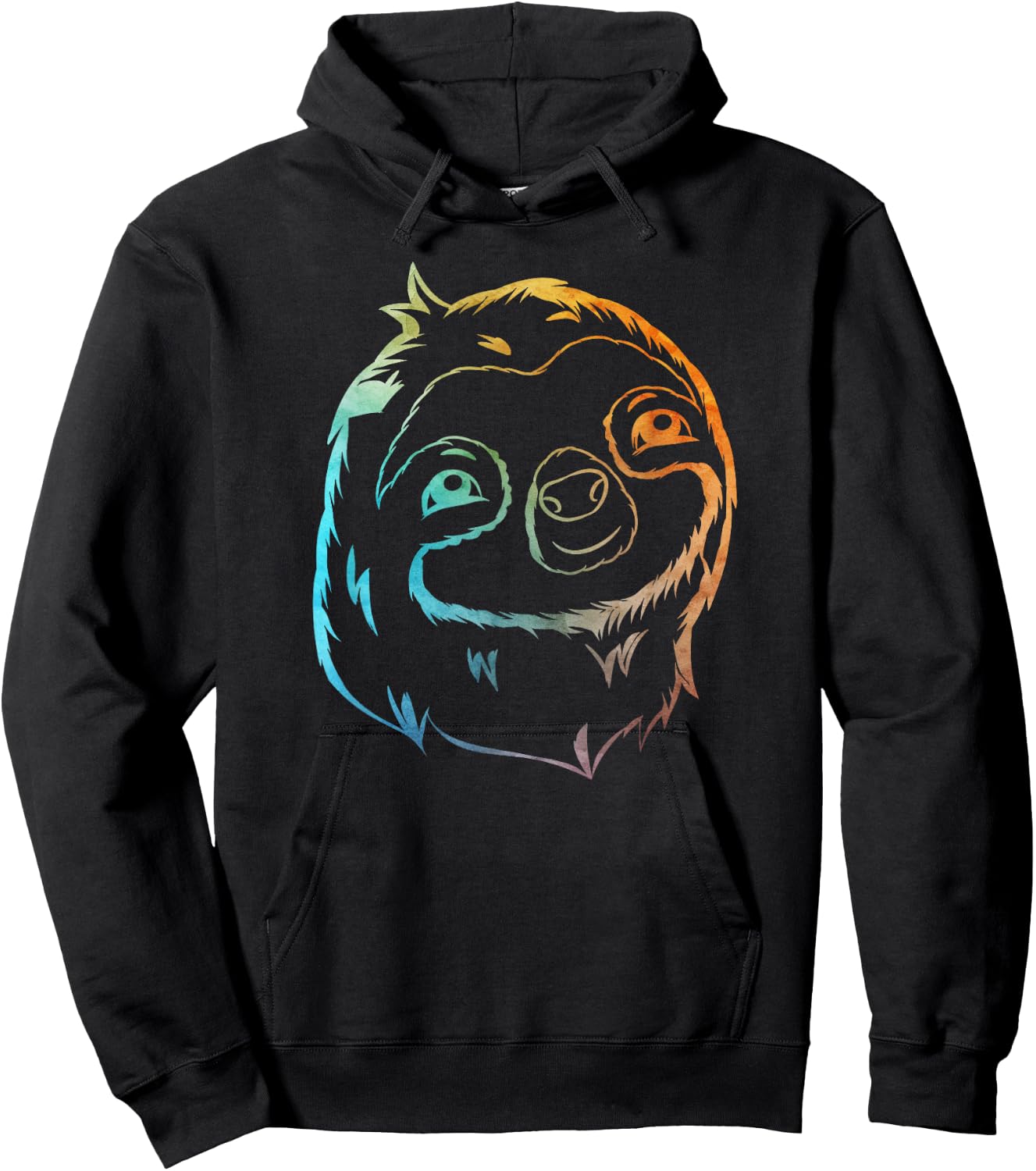 Sloth Art Funny Animal Arboreal Lover Outfit Men Women Kids Hoodie - Hoodie | Black