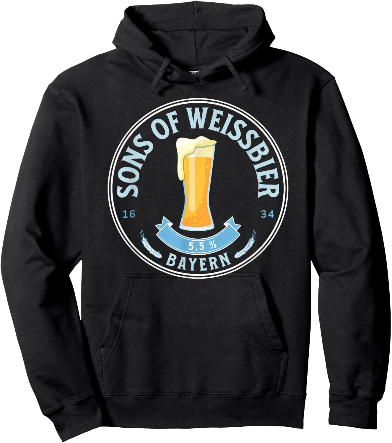 Hefeweizen Sons of Weißbier Yeast Beer Bavarian Hoodie - Hoodie | Black