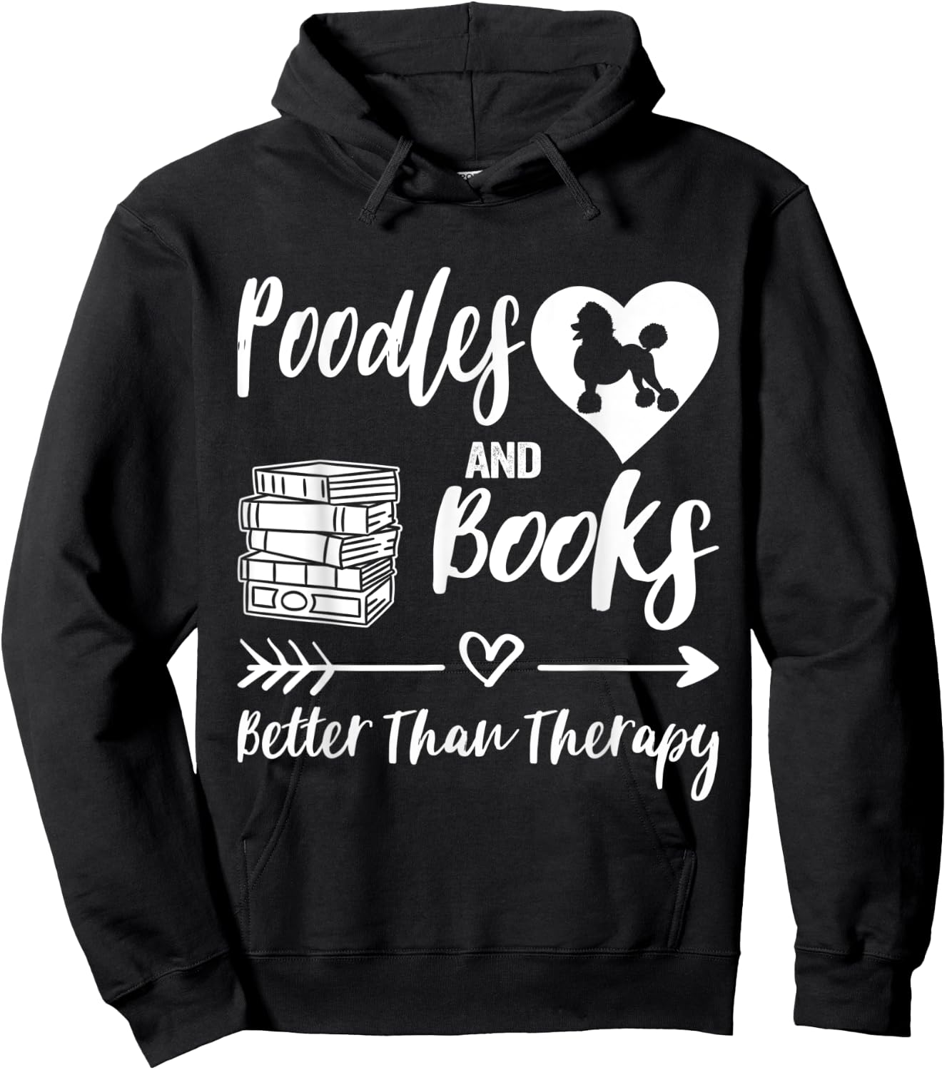 Poodle And Books Poodle Mom Poodle Dad Reading Hoodie - Hoodie | Black